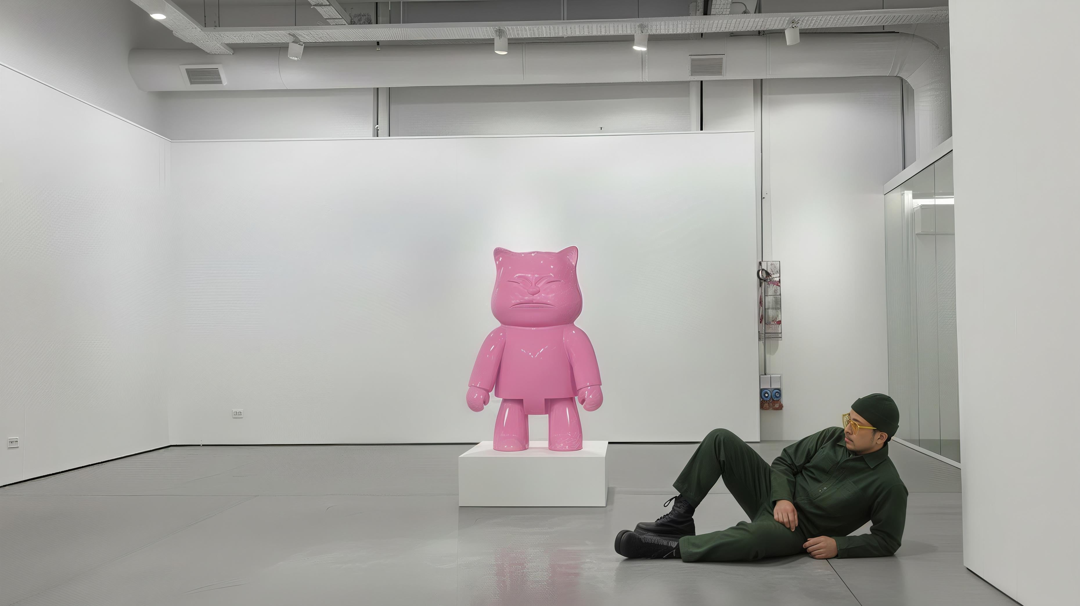 2006, edition of 20
resin fiberglass painted & varnished
39 2/5 × 23 3/5 × 15 7/10 in - 100 × 60 × 40 cm
The artwork is signed by the Artist , carved with edition number and date under the artwork
The artwork come accompanied with a formal