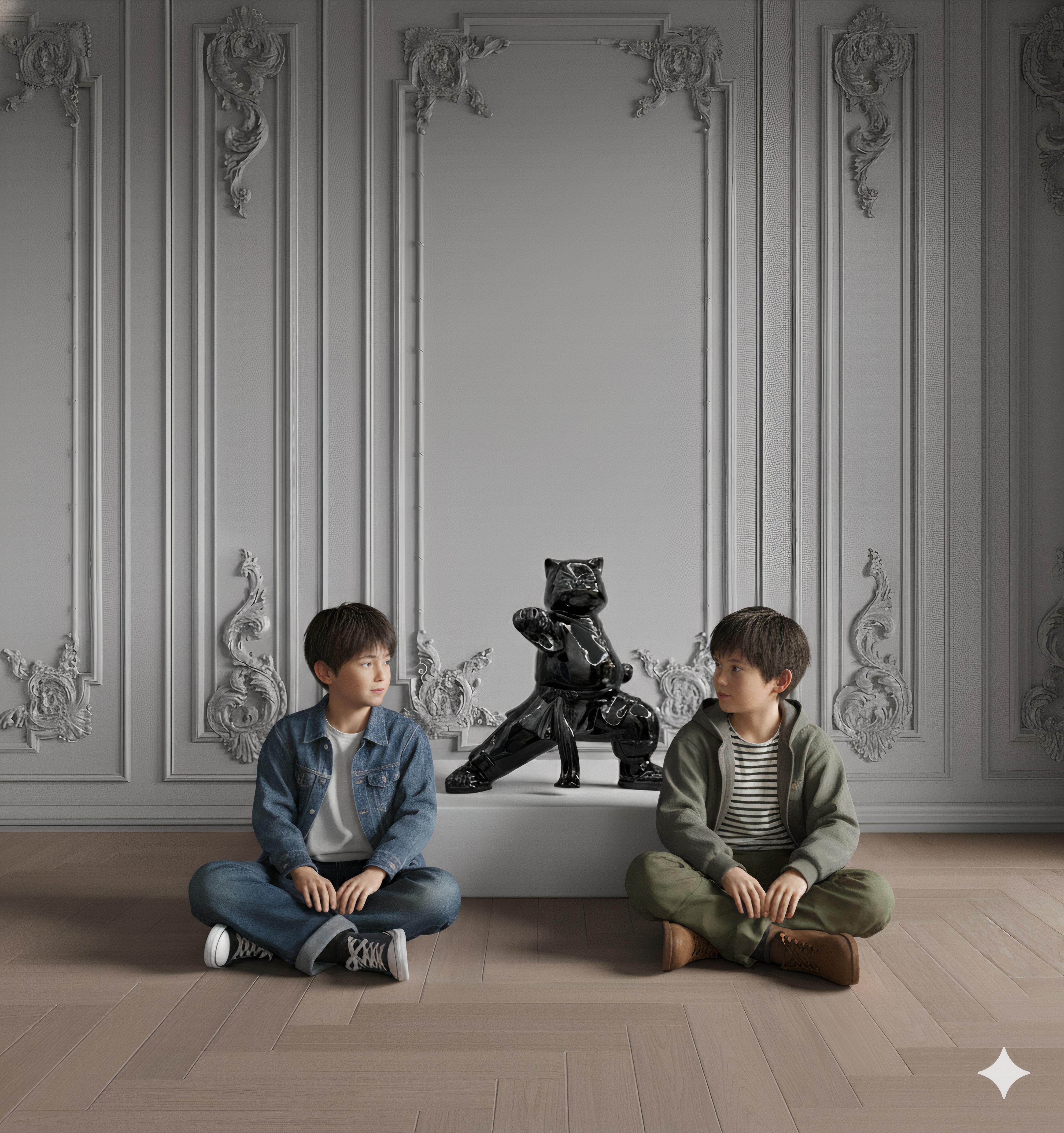 2022, edition of 8
resin fiberglass painted & varnished
23 3/5 × 19 7/10 × 23 3/5 in - 60 × 50 × 60 cm
The artwork is signed by the Artist , carved with edition number and date under the artwork
The artwork come accompanied with a formal Certificate