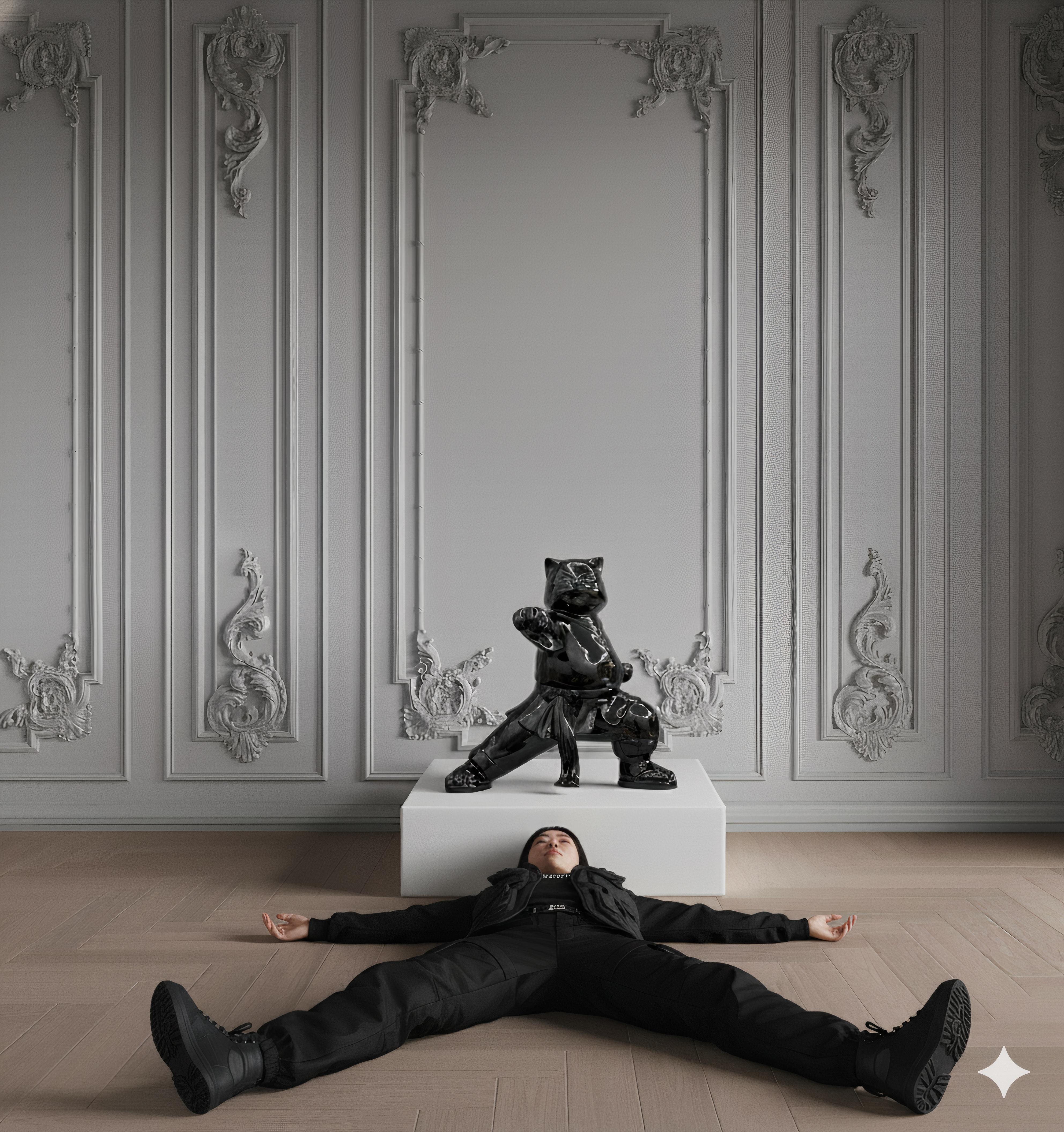 The Elegance of Kungfucat : Black Cat Fu Symphony For Sale 6