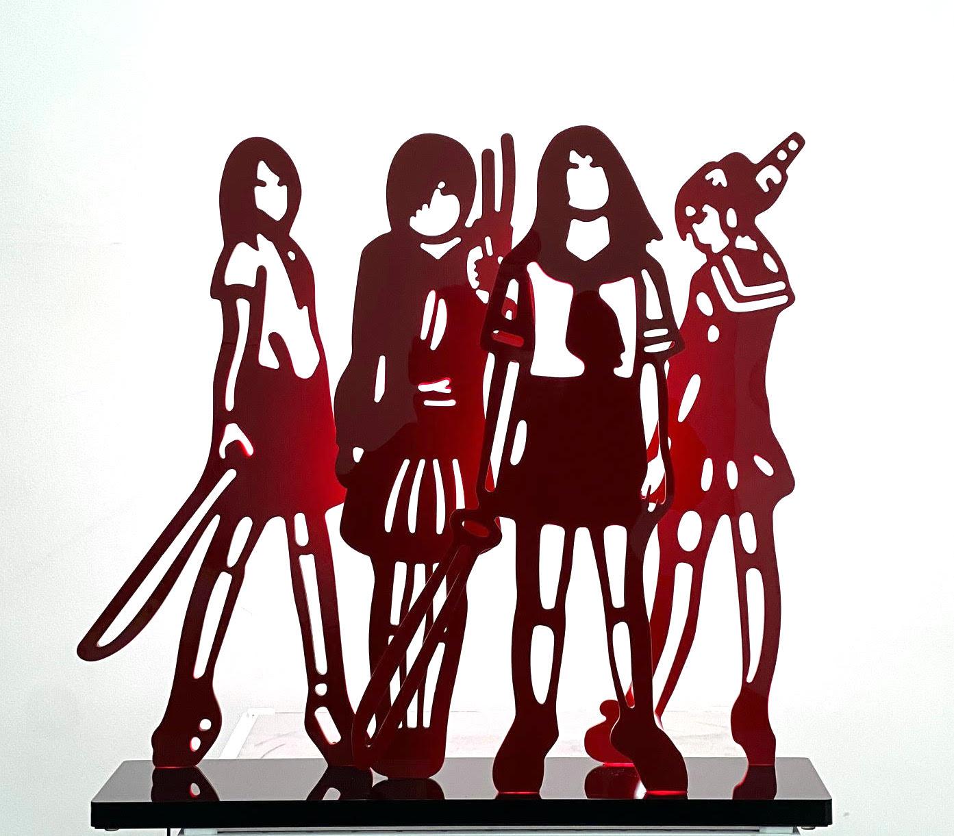 The Luminous Schoolgirls Quartet : Scarlet Elegy of the Tragical Island - Sculpture by HIRO ANDO
