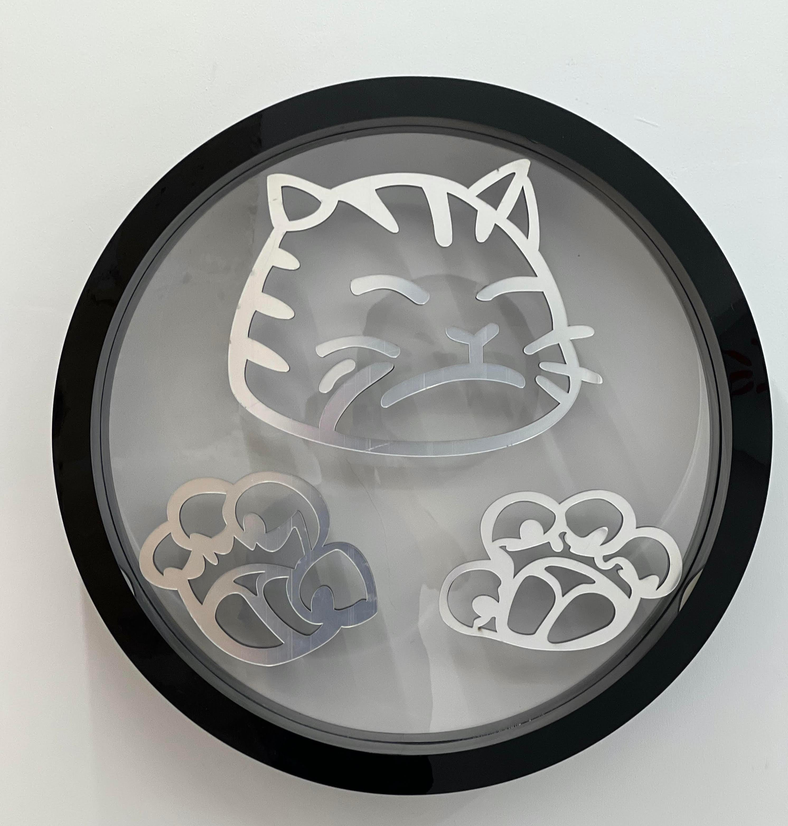 The Saga of Samuraicat's Hanko , Silber (Zeitgenössisch), Sculpture, von HIRO ANDO