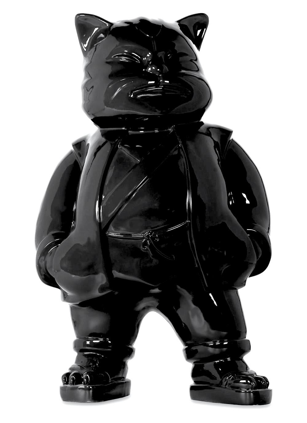 Urbancat Elegance : Schwarze Metropolis Muse (Zeitgenössisch), Sculpture, von HIRO ANDO