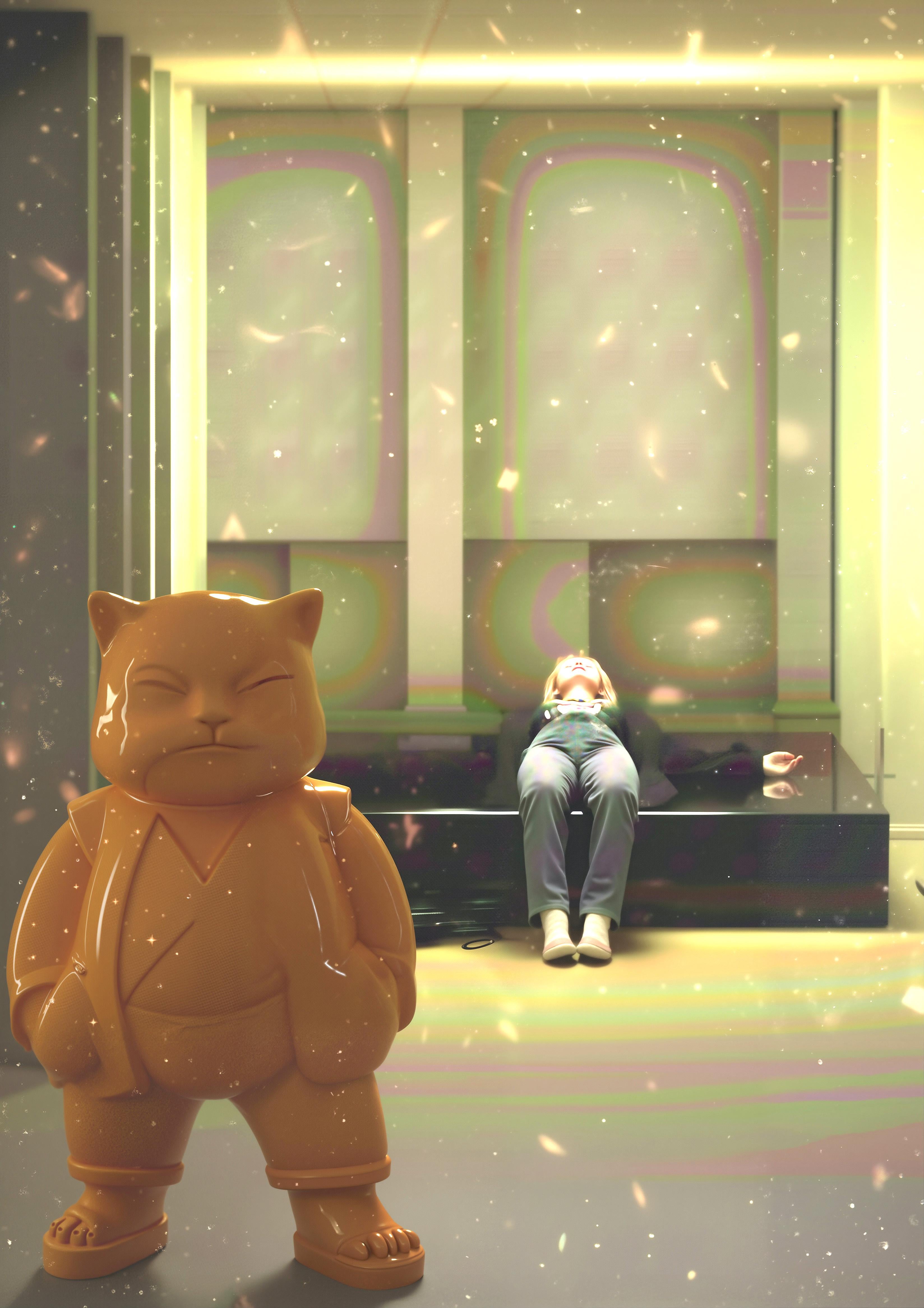 2008, Edizione di 20
resina in fibra di vetro dipinta e verniciata
39 2/5 × 23 3/5 × 15 7/10 in - 100 × 60 × 40 cm
L'opera è firmata dall'artista, incisa con numero di edizione e data sotto l'opera.
Le opere d'arte sono accompagnate da un