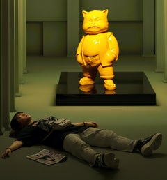 Urbancat Elegance : Yellow Metropolis Muse