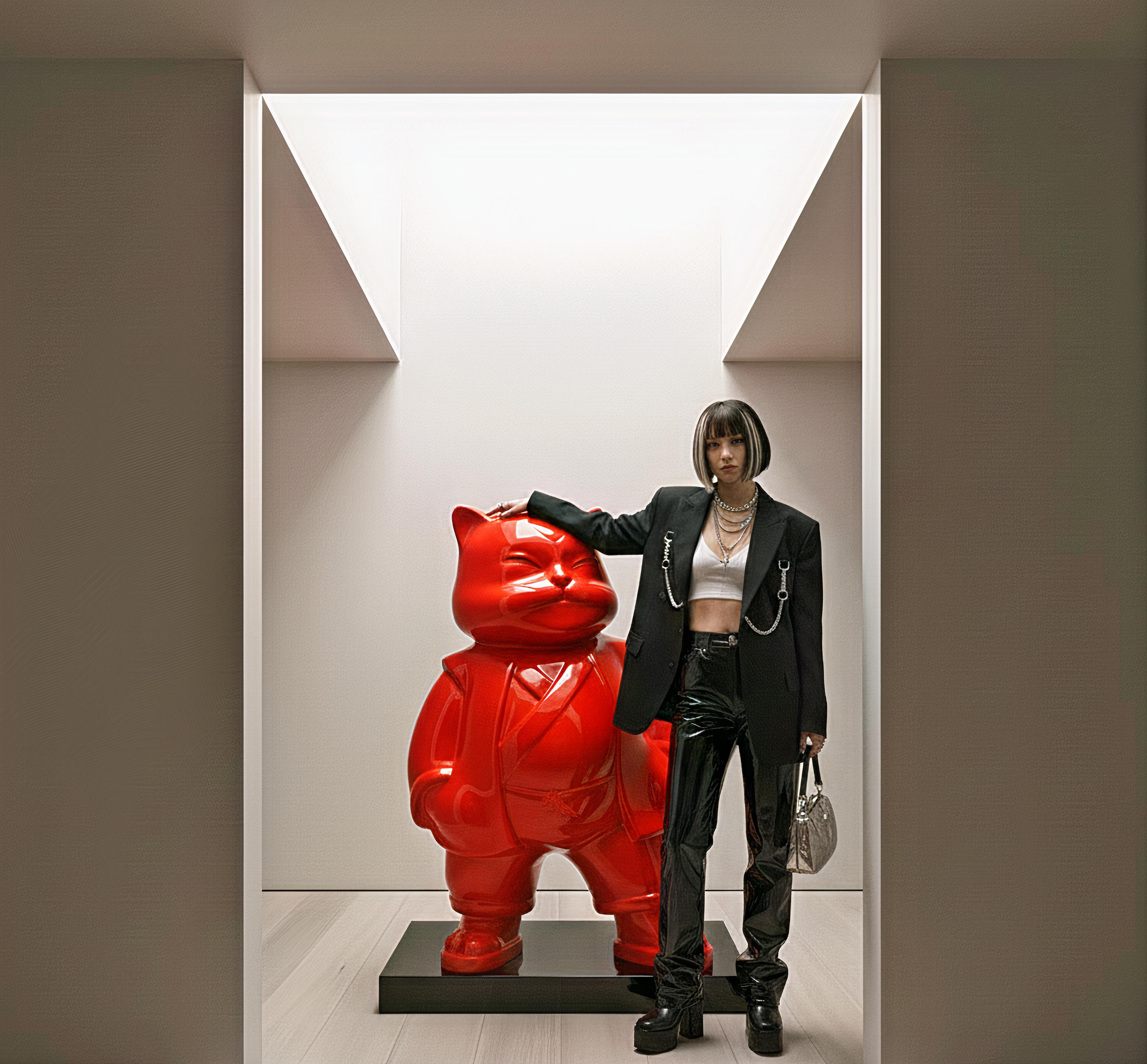 2006, édition de 12
résine fibre de verre peinte et vernie
59 1/10 in - 150 x 80 x 60 cm
L'œuvre est signée par l'Artistics, gravée avec le numéro d'édition et la date sous l'œuvre.
Les œuvres sont accompagnées d'un certificat d'authenticité