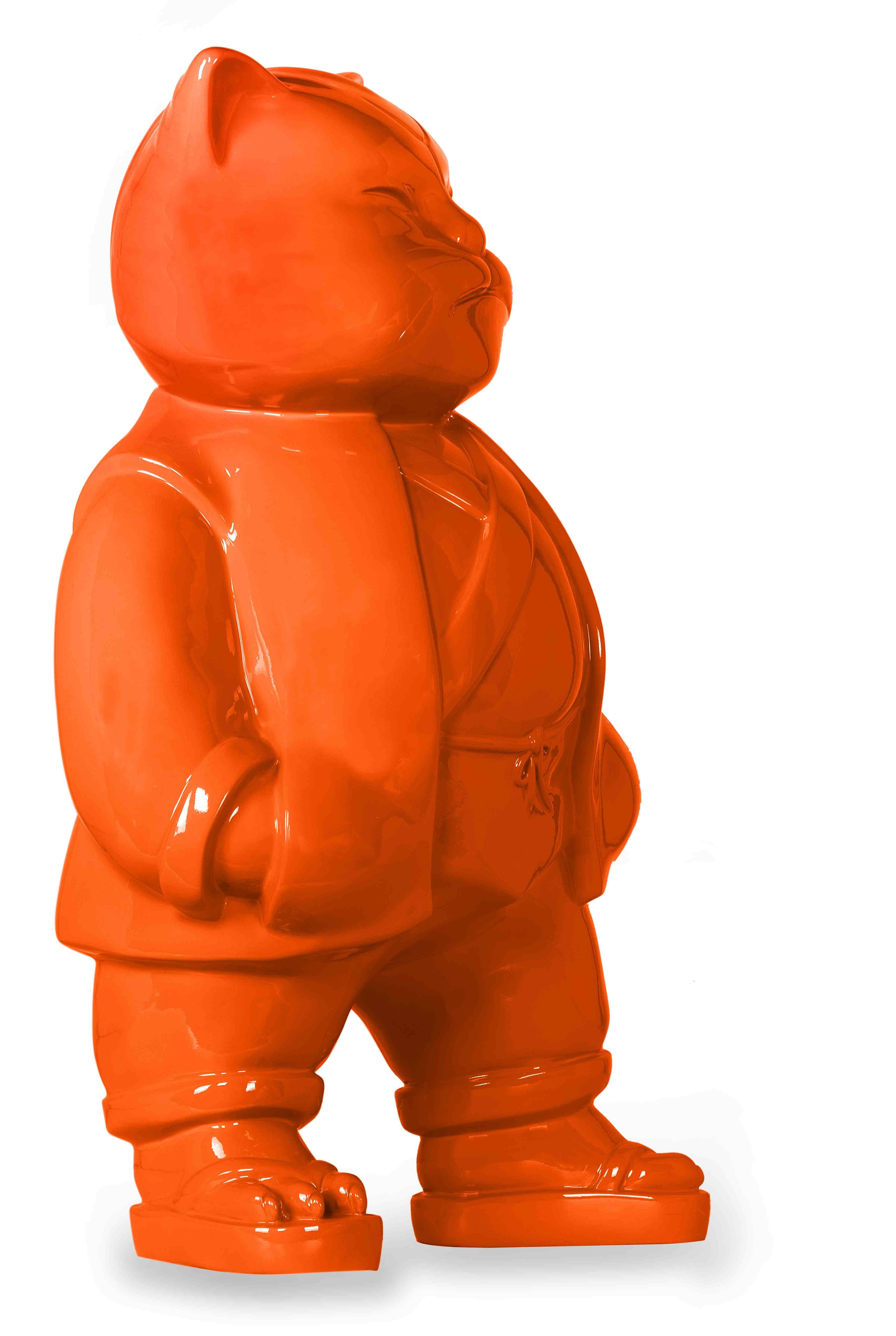 Urbancat Magnifico : Musa Metrópolis Mandarina - Sculpture Contemporáneo de HIRO ANDO