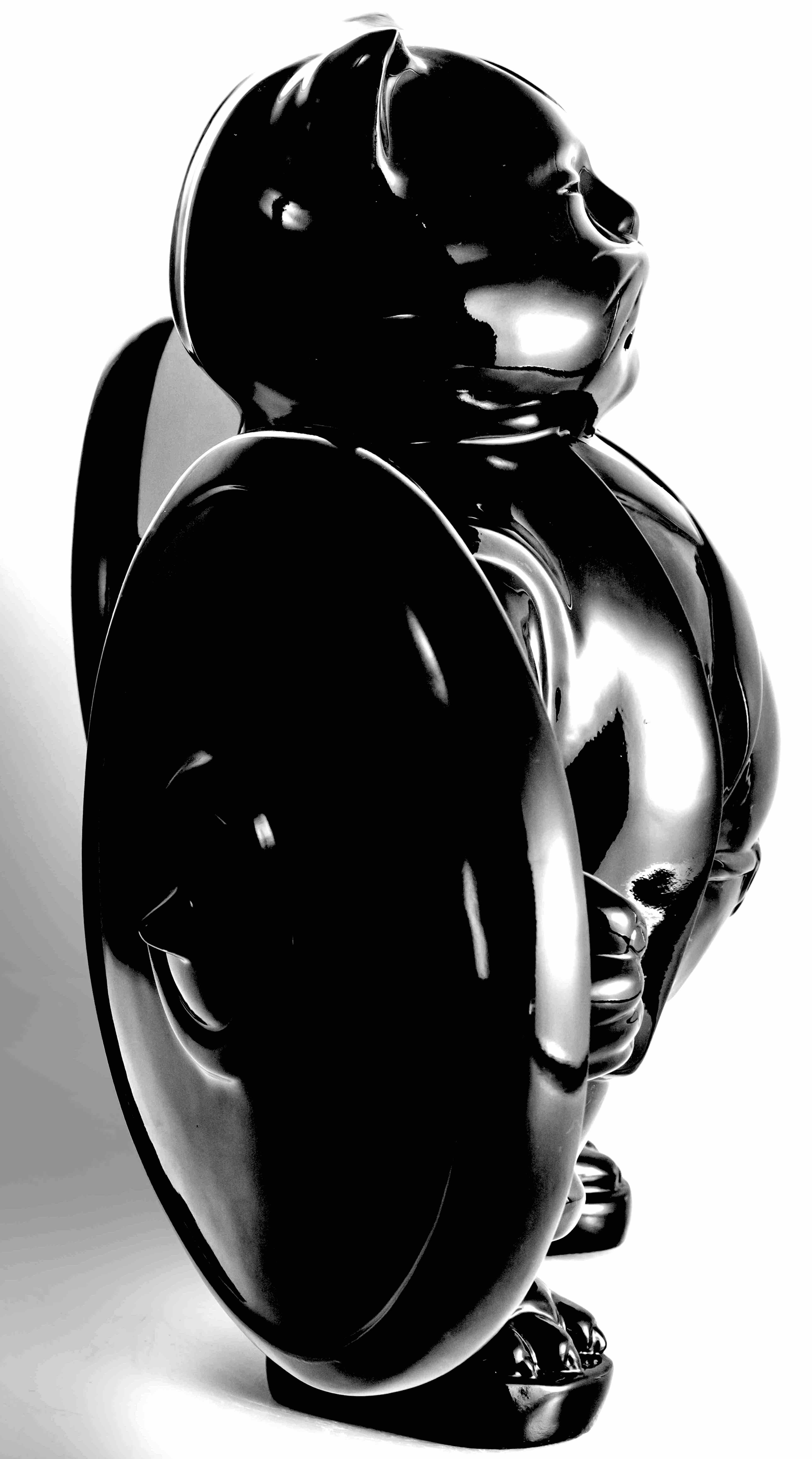 Commanding Warriorcat : Black Eternal Vigil - Sculpture by HIRO ANDO