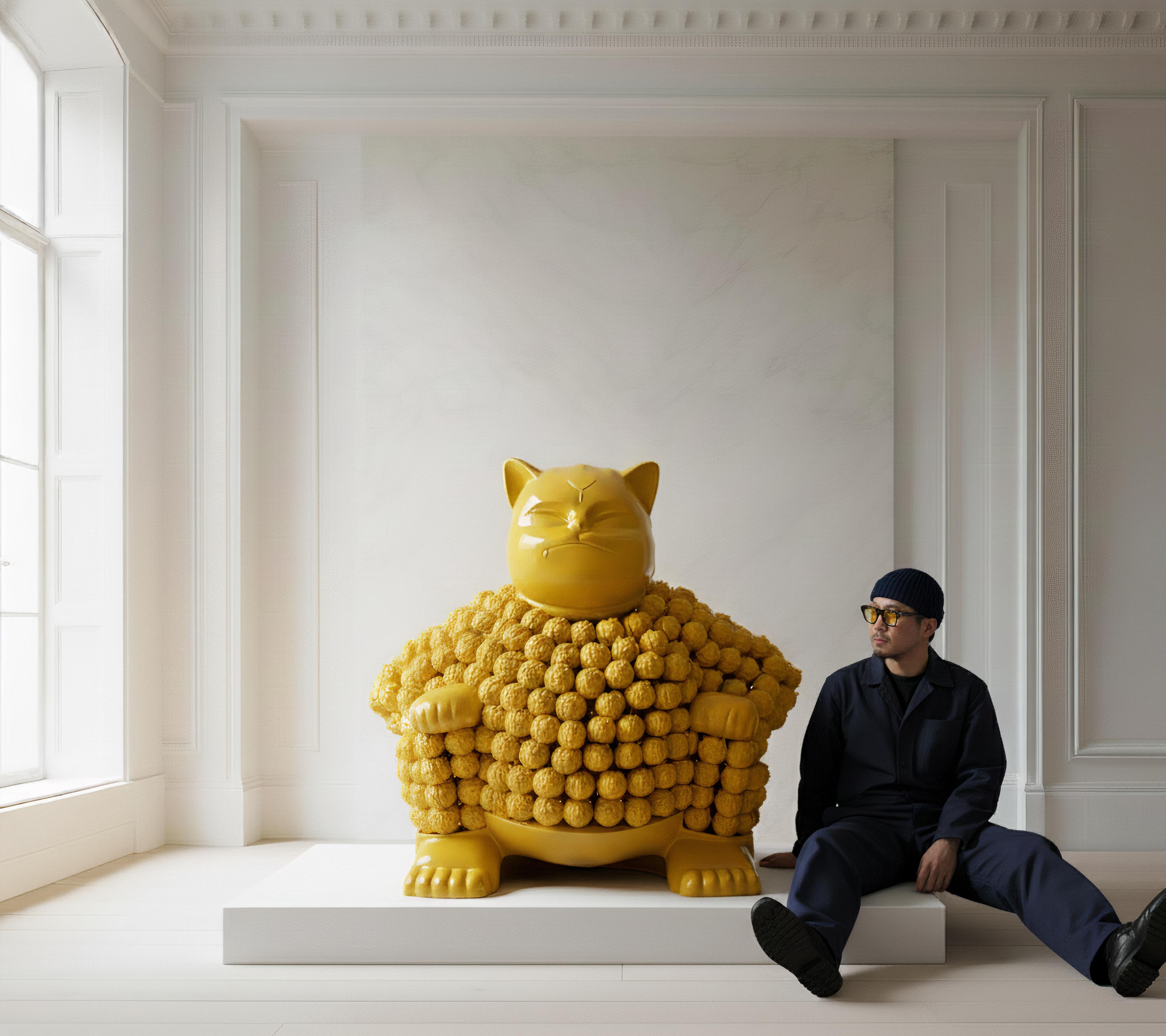 Yellow Sumonmyoji's Resonance : A Harmonious Ode to Onmyōdō's Dance of Dualities For Sale 1