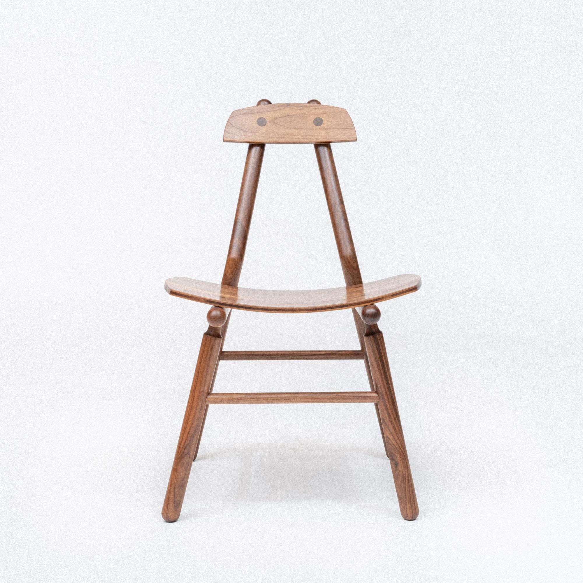 Contemporary Hiro Chair Walnut For Sale