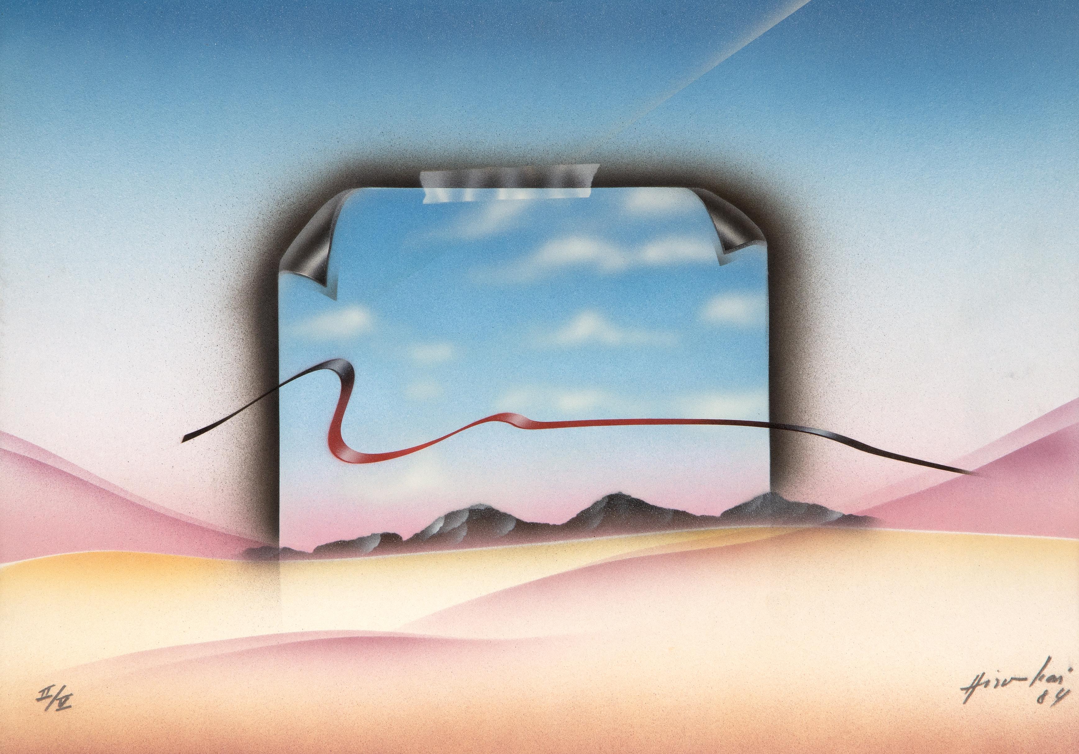 Blue Skies
Hiro Kai, Japanese (1955)
Date: 1984
Lithograph, signed, numbered and dated in pencil
Edition of II/V
Size: 11.75 x 16.5 in. (29.85 x 41.91 cm)