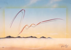 Floating Ribbon, Lithograph by Hiro Kai