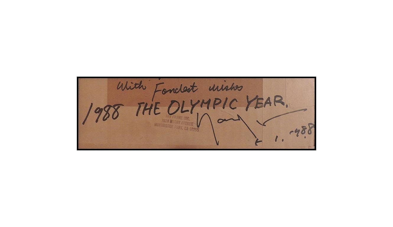 Hiro Yamagata Original French Landscape Painting Gouache Signed Olympic Artwork For Sale 1