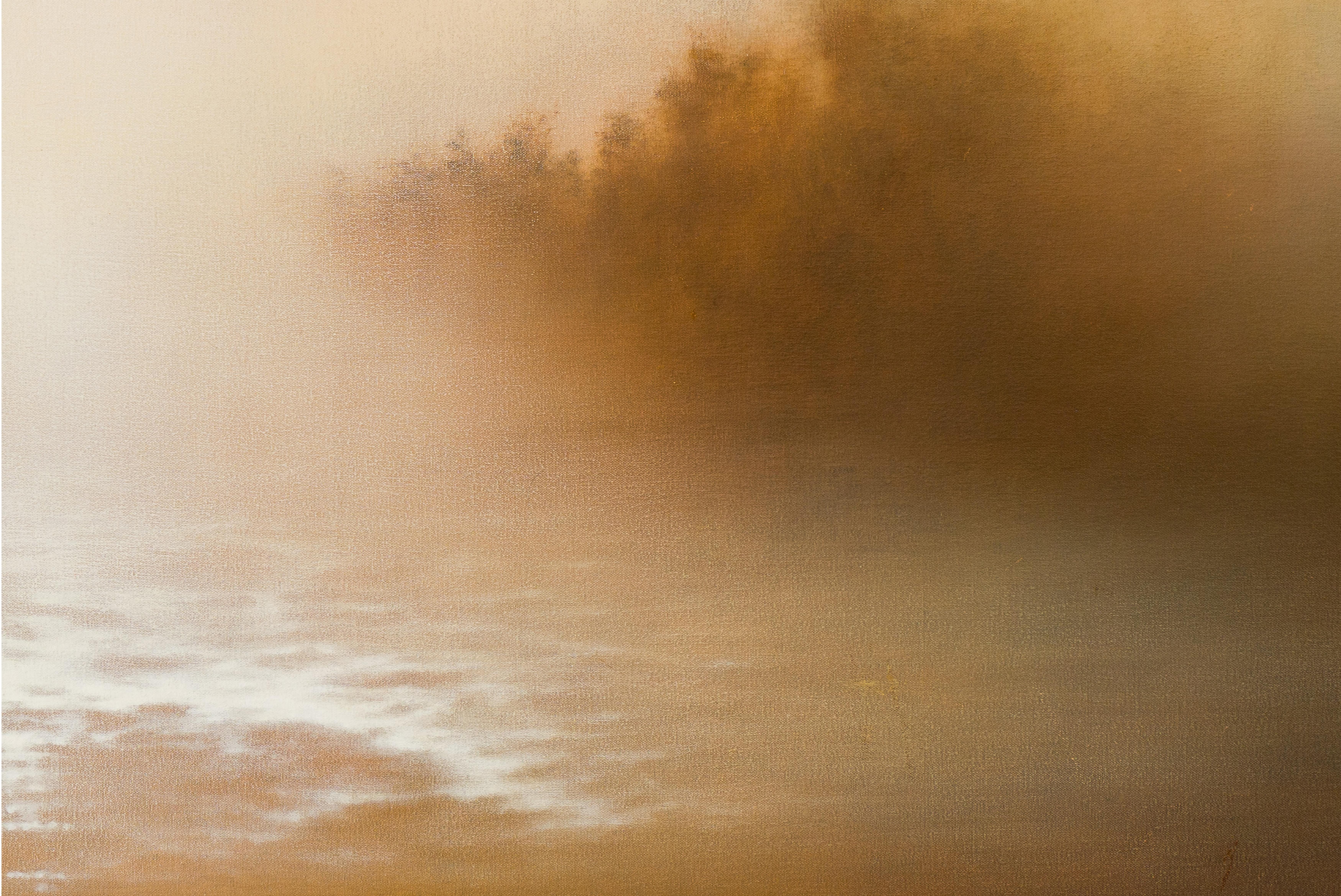 olio su tela

b. 1951, Nagasaki, Giappone

Il pittore neoromantico Hiro Yokose fonde strati multipli di cera e pittura a olio per creare paesaggi misteriosi e velati, illuminati da lampi di luce nel cielo e riflessi sull'acqua. Le sue opere sono