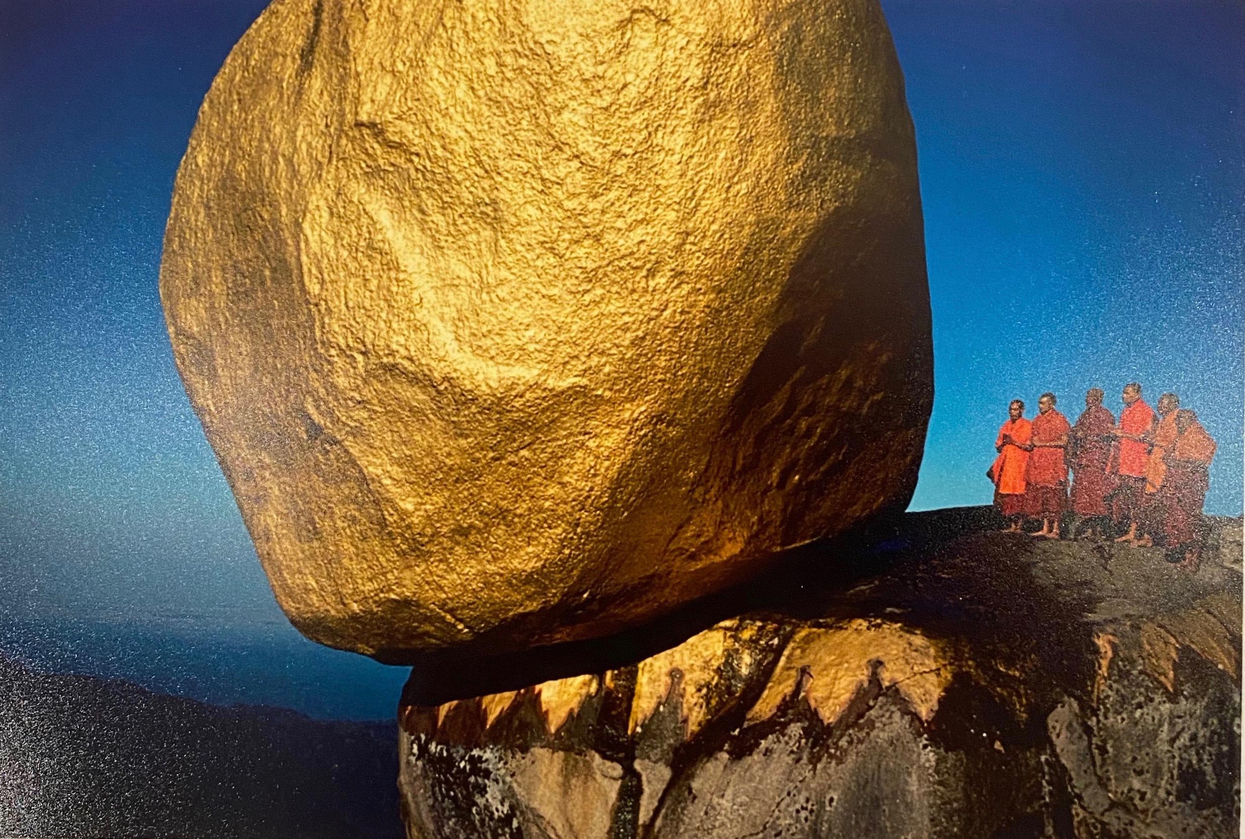 Hiroji Kubota Color Photograph - The Golden Rock at Shwe Pyi Daw, Kyaiktiyo, Myanmar 1978