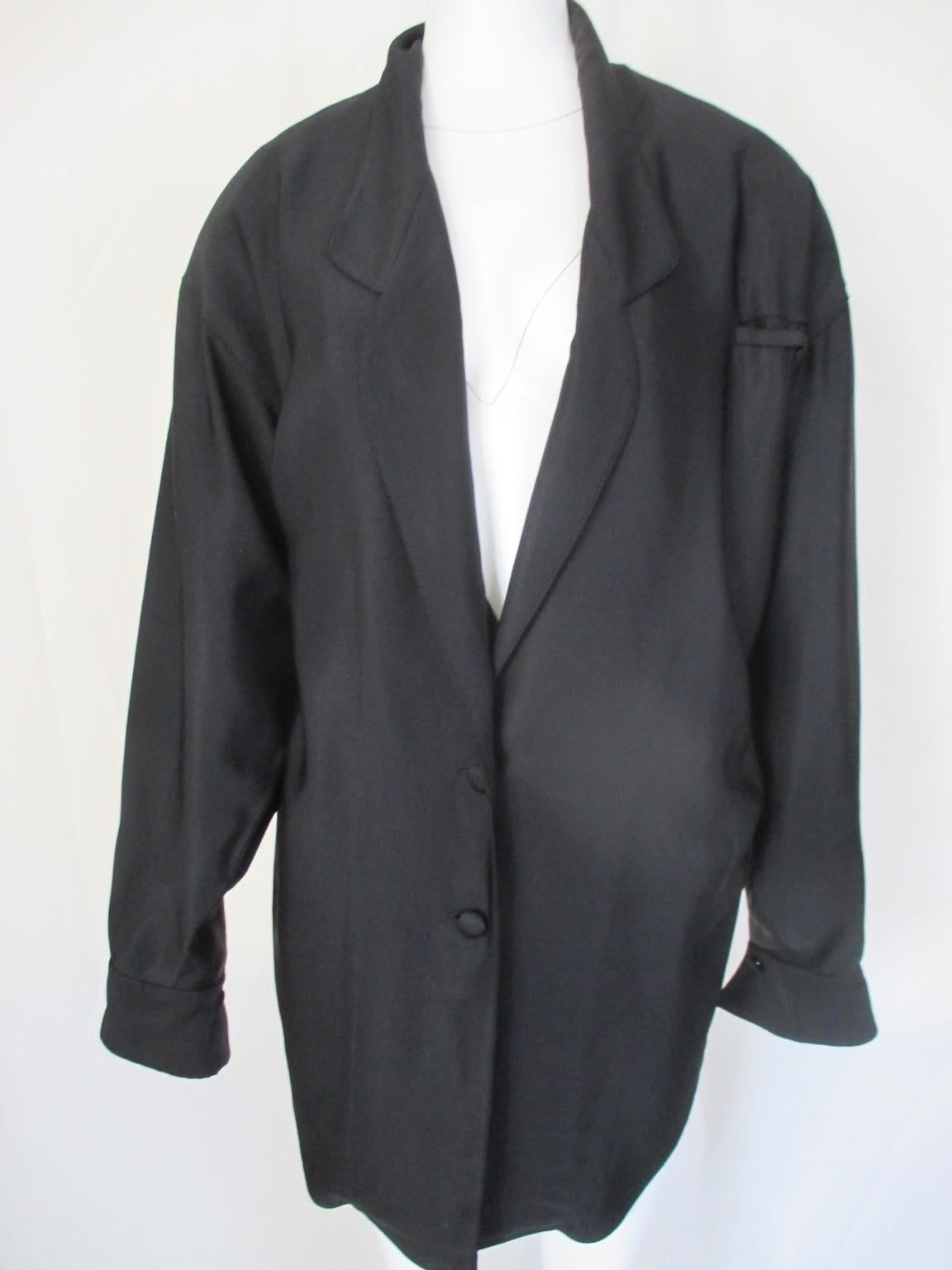  Hiroko Koshino Japan Black Design Jacket 1980 For Sale 6
