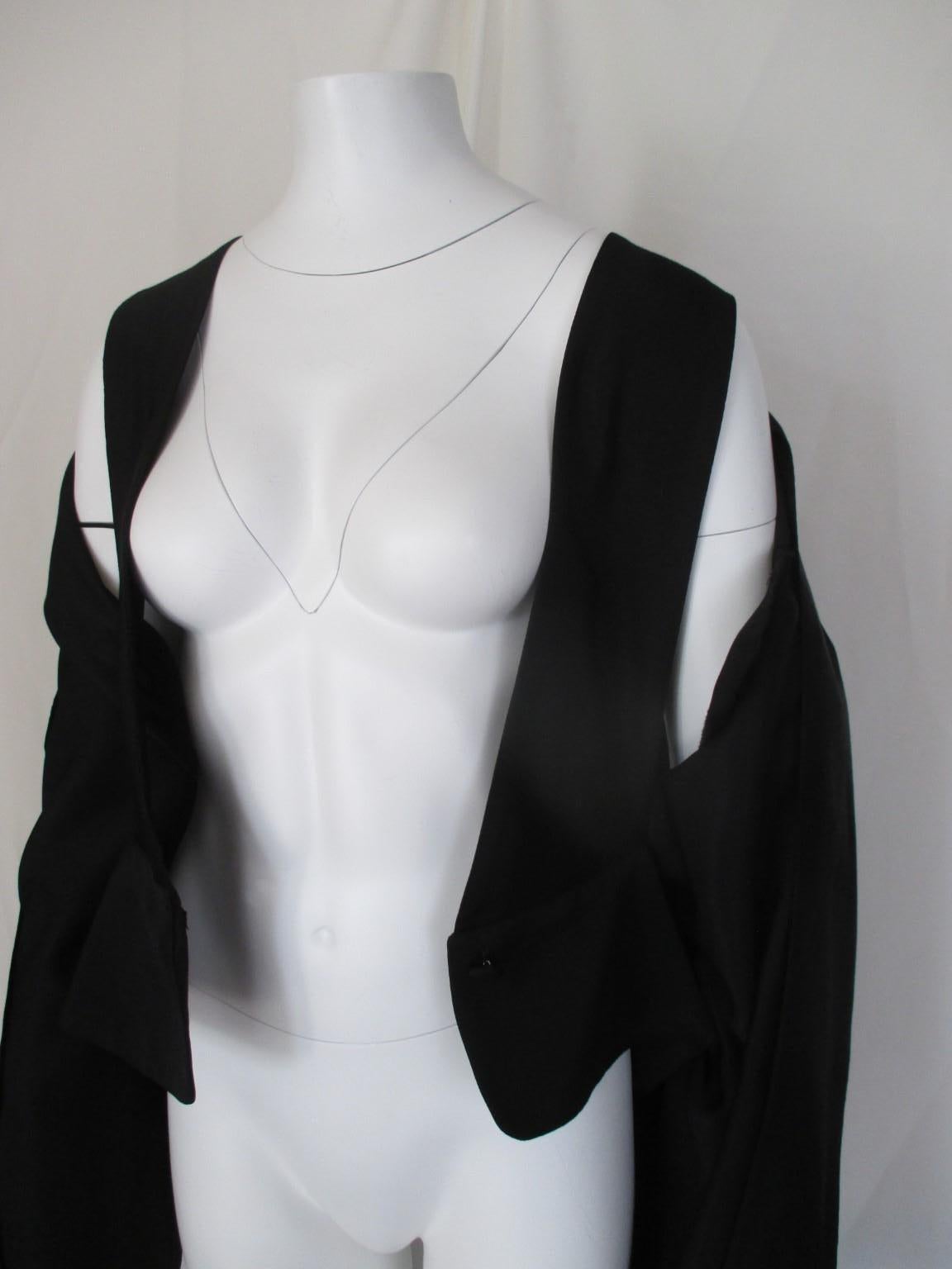  Hiroko Koshino Japan Black Design Jacket 1980 For Sale 1
