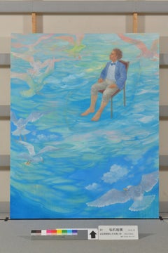 Japanese Contemporary Art - An Explorer And His Blue Boat