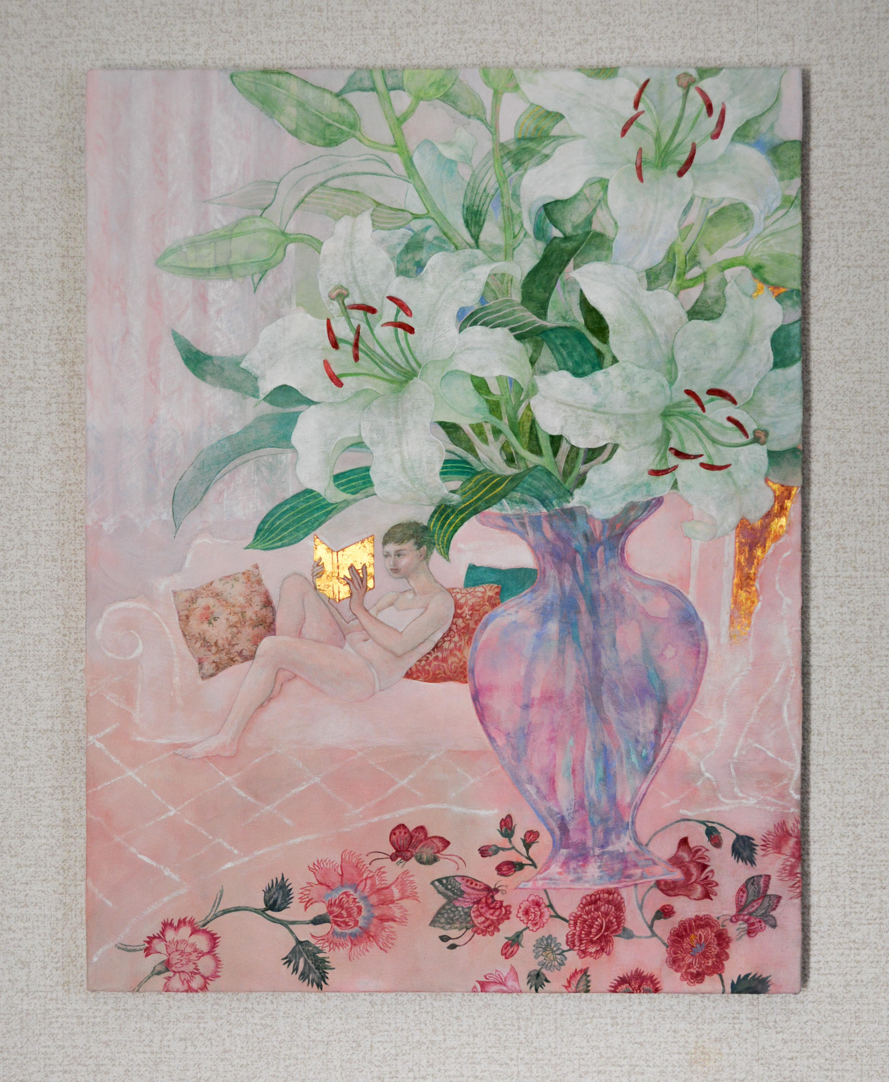 Japanese Contemporary Art by Hiromi Sengoku - Lily and Lilies For Sale 1
