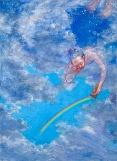 Zeitgenössische japanische Kunst von Hiromi Sengoku - Über dem Regenbogen, unter den Sternen