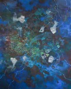 Zeitgenössische japanische Kunst von Hiromi Sengoku - Samen in den Himmel säen, um zu nähren