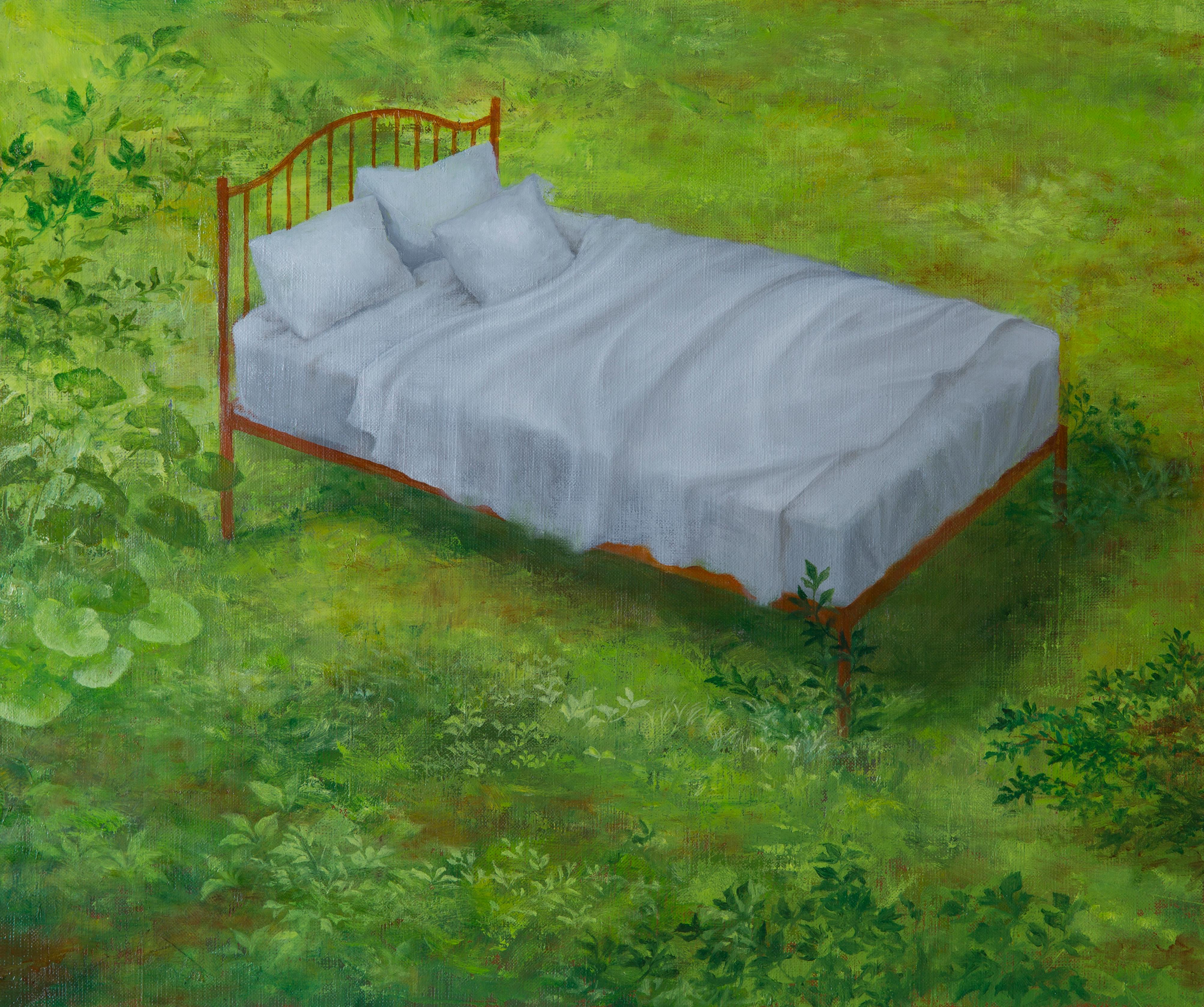 Arte contemporanea giapponese - Nella foresta, dove vive un uomo che porta la pioggia - Painting Contemporaneo di Hiromi Sengoku