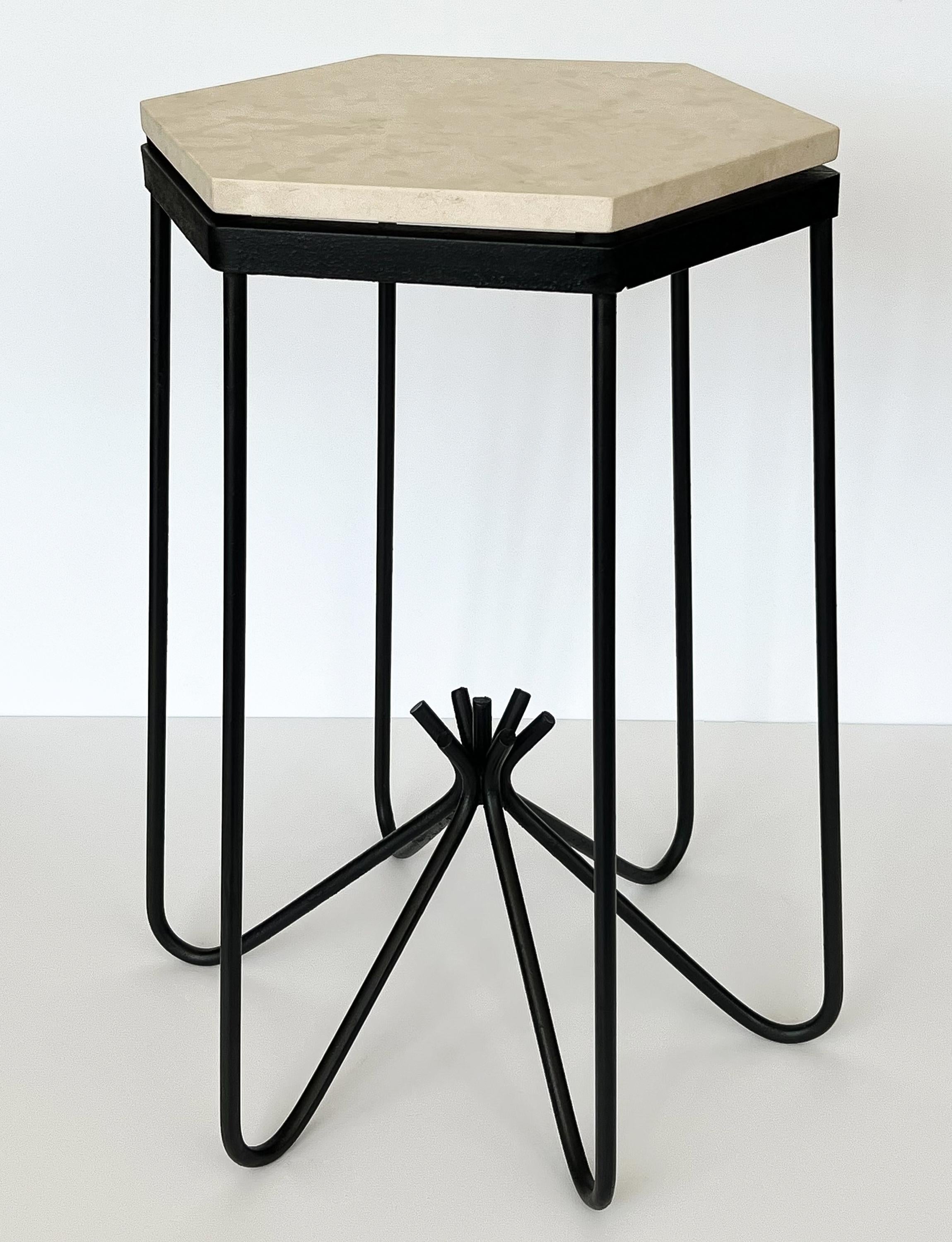 Hirondelle Side Table in the Style of Jean Royère In Good Condition In Chicago, IL