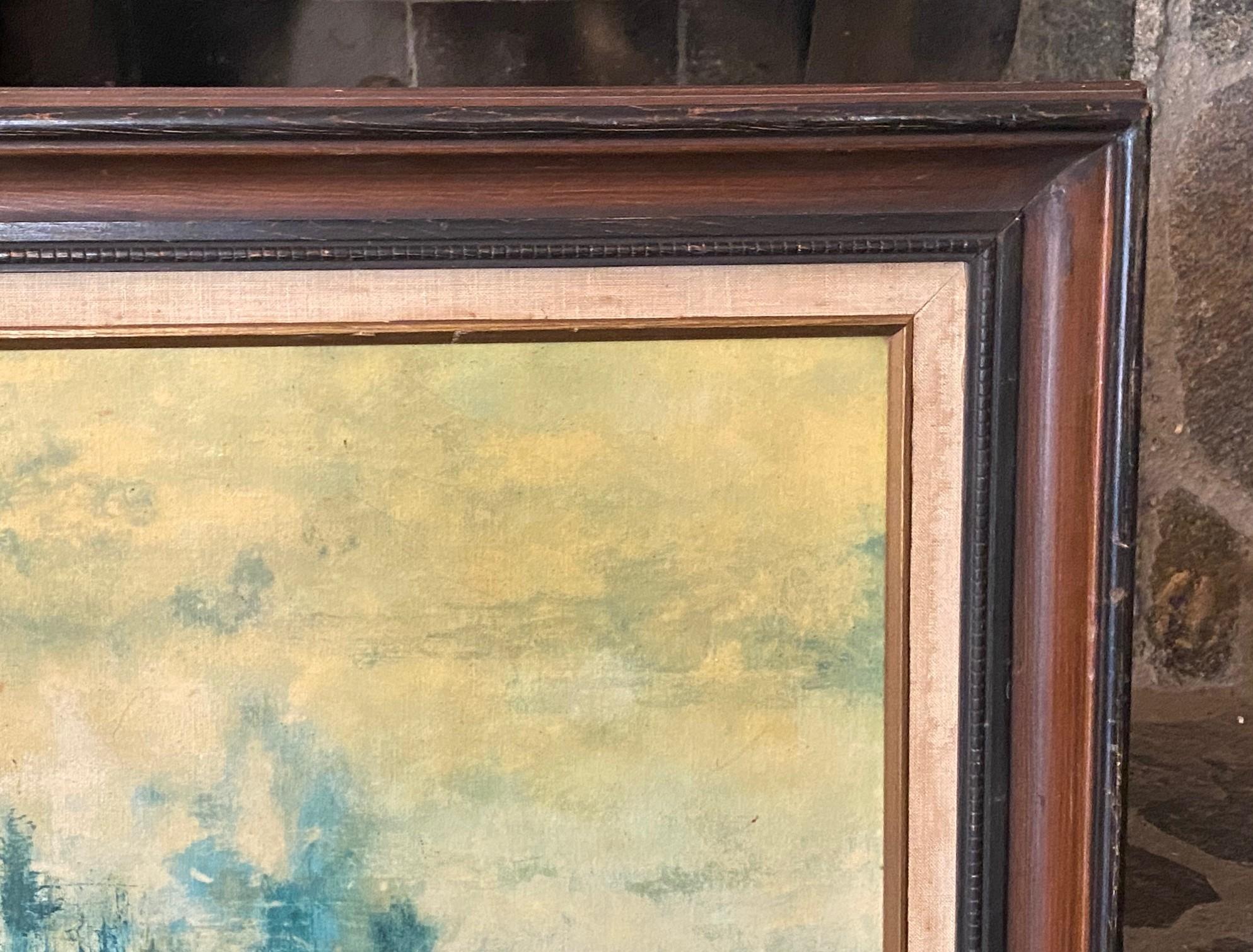 Hiroshi Honda firmato Pittura ad olio astratta giapponese-americana del medio secolo in vendita 2