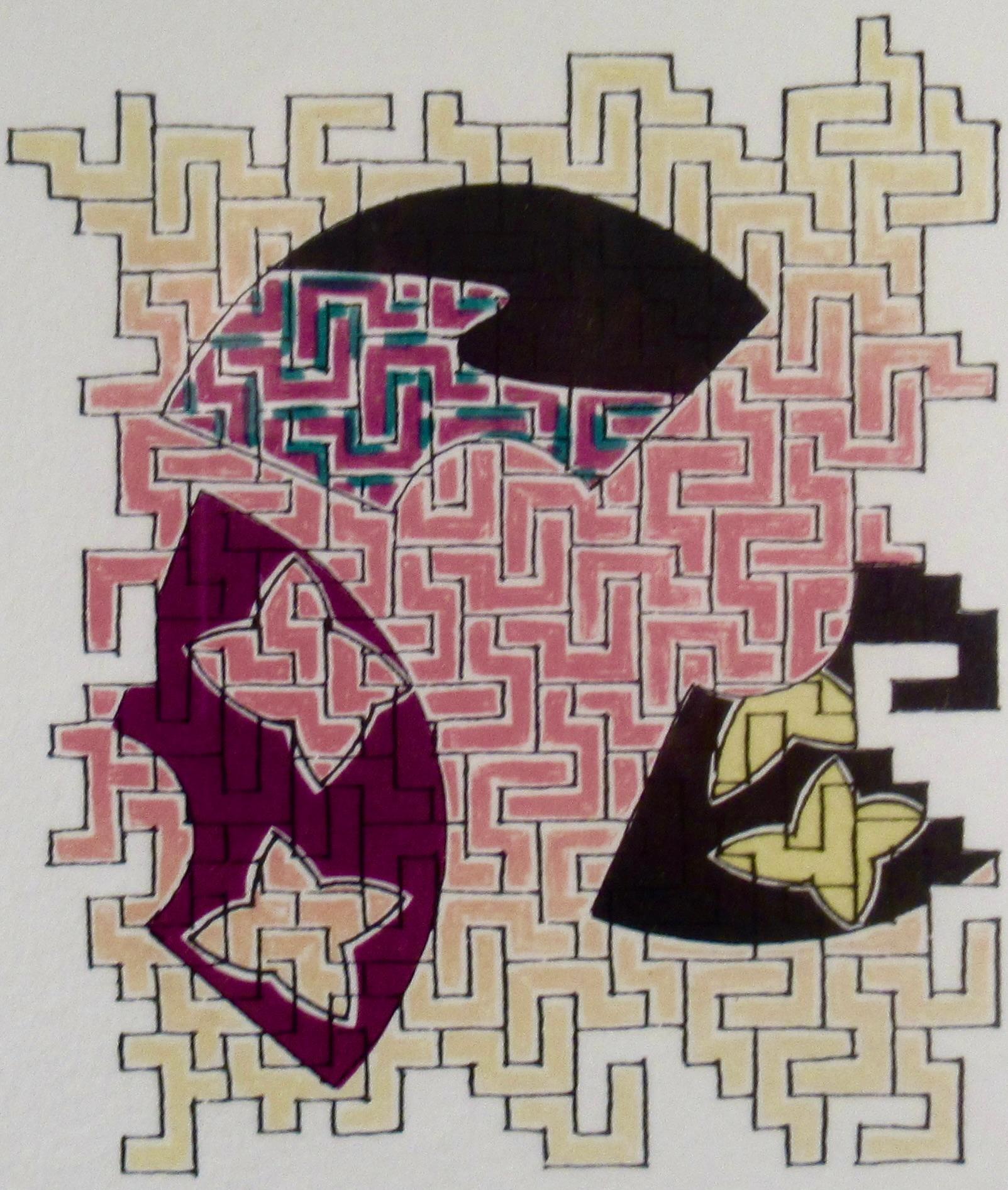 Fan d'autunno - Print Astratto di Hiroshi Murata