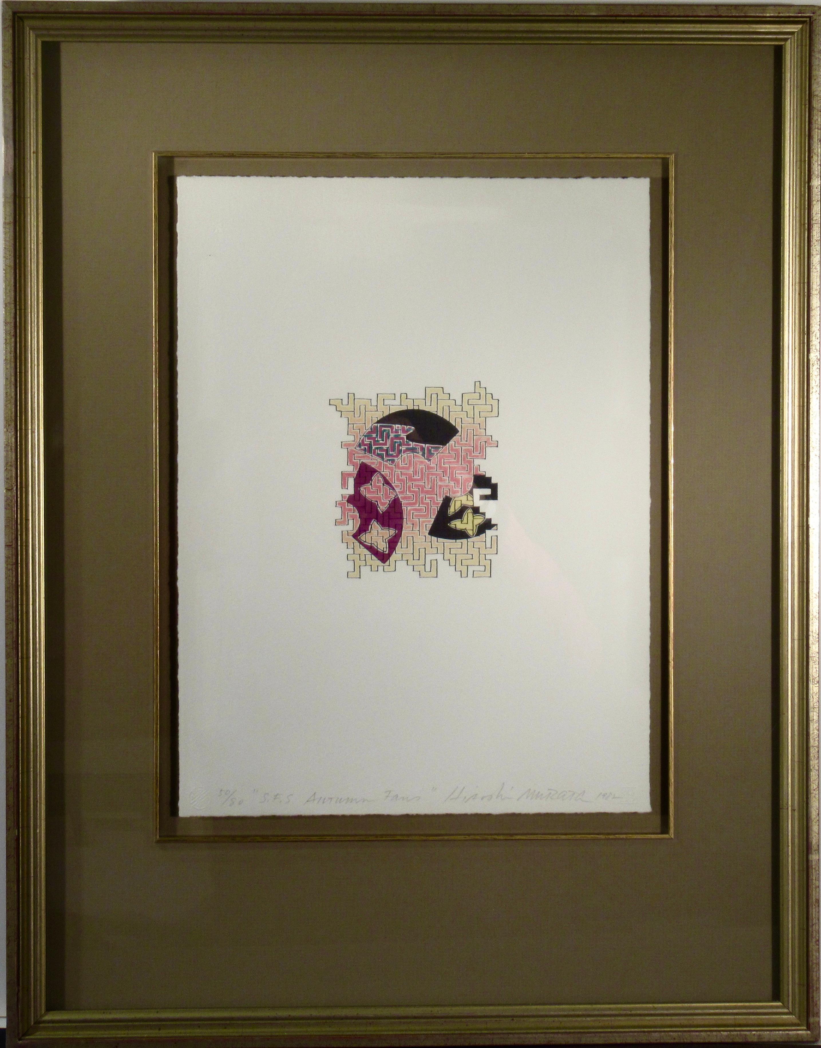 Abstract Print di Hiroshi Murata - Fan d'autunno