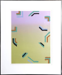 Sans titre, sérigraphie abstraite géométrique de Hiroshi Murata