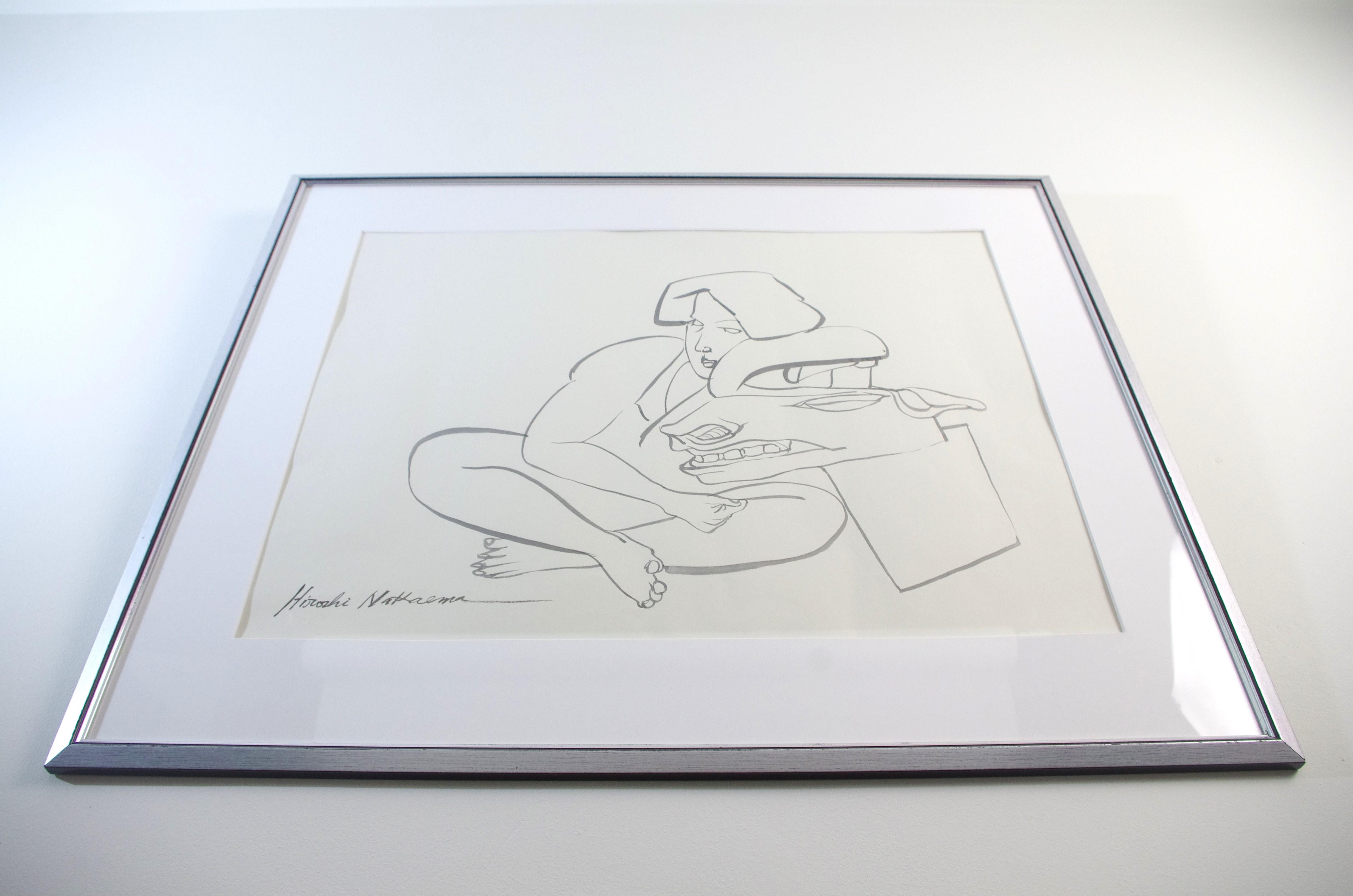 Paper Hiroshi Nakaema - Aquarel Drawing For Sale