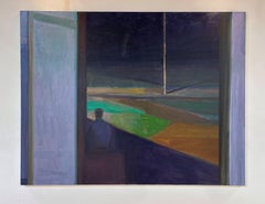 "Alley Shadow" Original Painting by Hiroshi Sato, Abstract Landscape