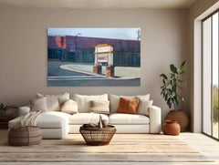 California Mall - Contemporary Urban Mall Exterior, Street Scene Painting