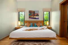 "Christmas Decoration" - Abstract Midwest Town Painting by Hiroshi Sato