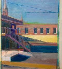 "Hotel Fort Smith" de Hiroshi Sato, Pintura original, Paisaje