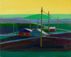 "Intersección" Pintura original de Hiroshi Sato, Paisaje vibrante