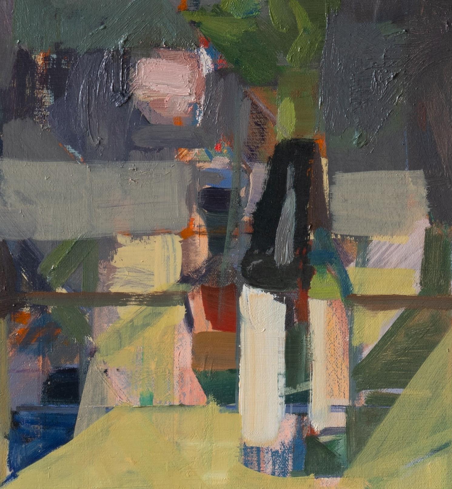 „Out of Step“ von Hiroshi Sato – Abstraktes geometrisches Stillleben, Ölgemälde, 2025 im Angebot 3
