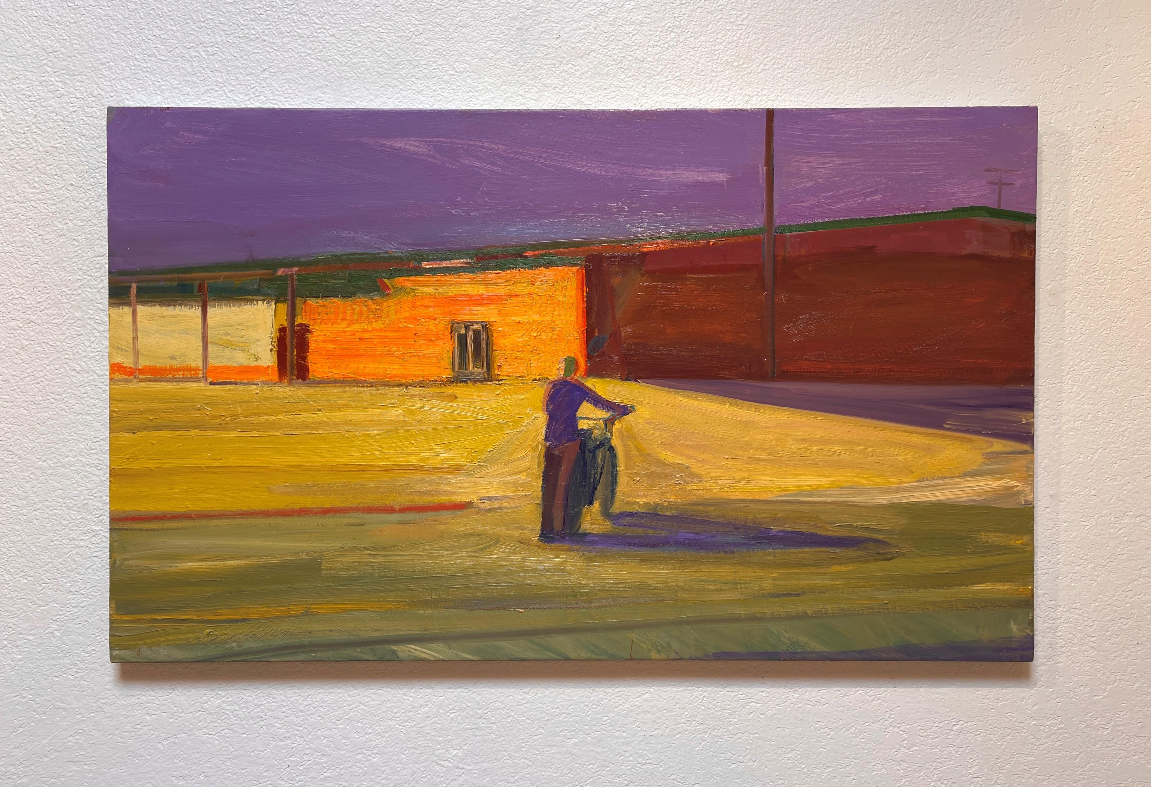 « Store Lot » de Hiroshi Sato, peinture originale, paysage figuratif en vente 1