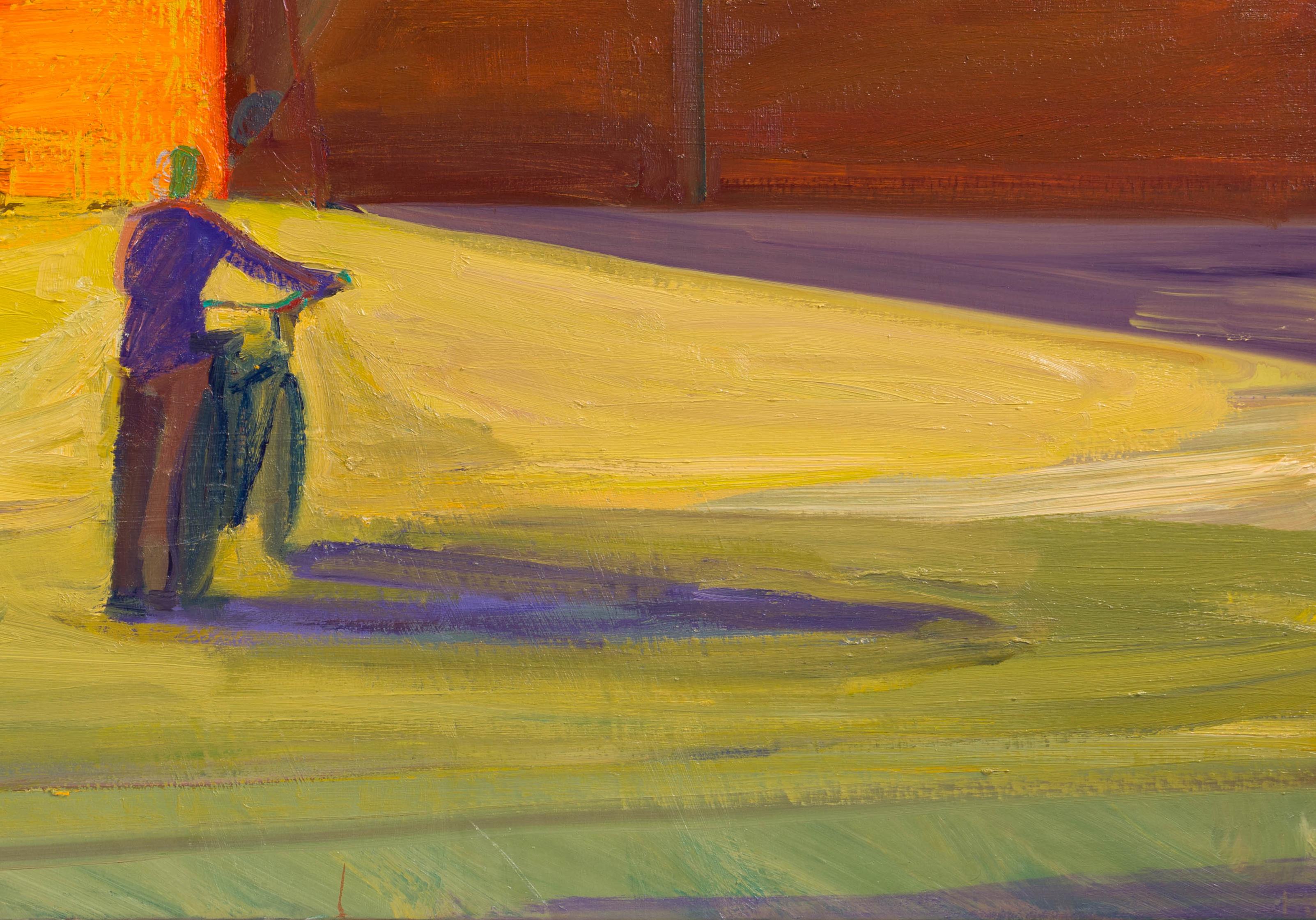 « Store Lot » de Hiroshi Sato, peinture originale, paysage figuratif en vente 2