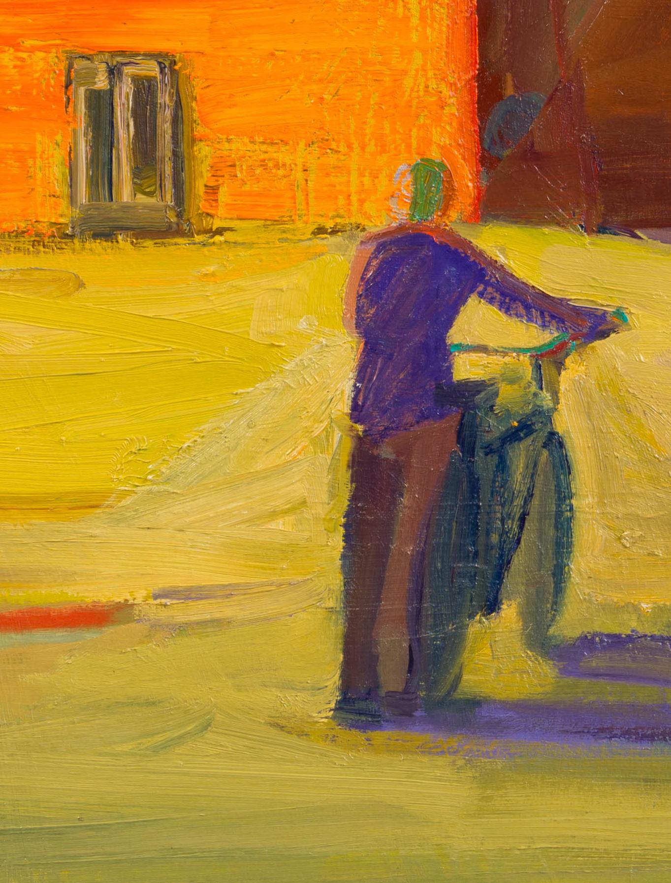 « Store Lot » de Hiroshi Sato, peinture originale, paysage figuratif en vente 3