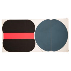 Vintage Modern Hiroshi Yasukawa Abstract Painting