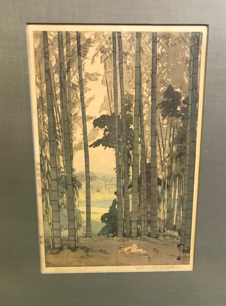 A wonderful image by one of Japan's finest 20th century artist and one of, if not the greatest artist working in the Shin-Hanga movement. Yoshida was the first in a long lineage of renowned family artist. His works can be found in numerous prominent