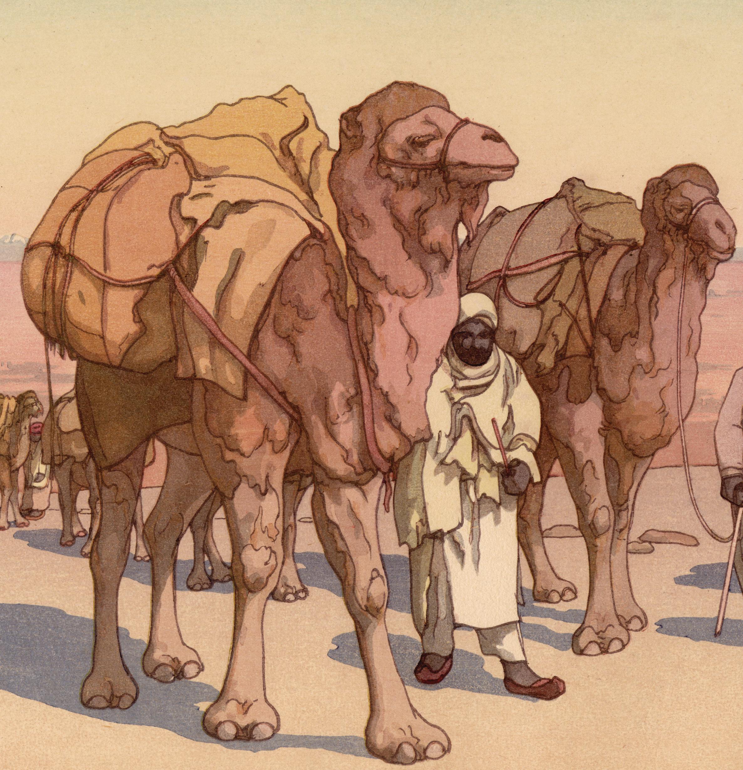 Caravan from Afghanistan (Daytime) - Showa Print by Hiroshi Yoshida