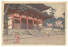 Hiroshi Yoshida, Shin Hanga, Omuro, Buddhist Temple, Japanese Woodblock Print