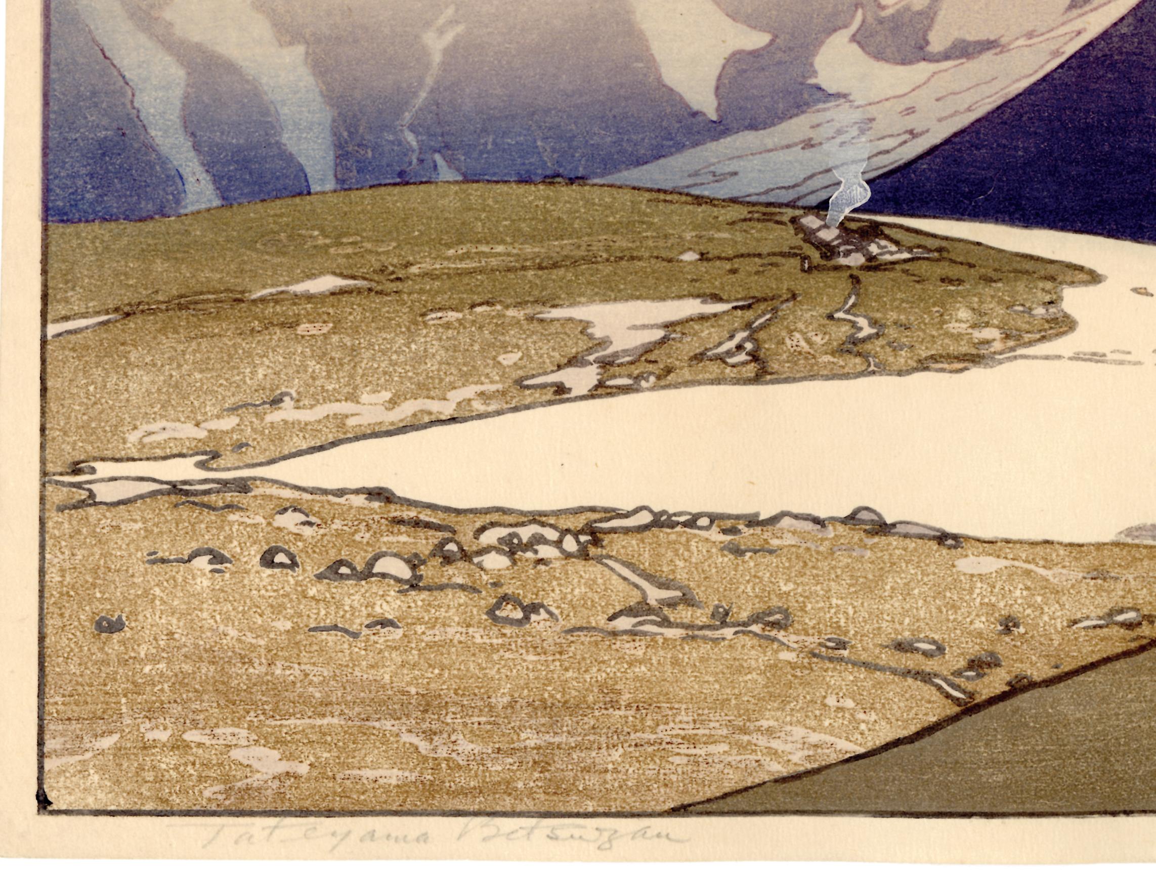 Tateyama Betsuzan from the Japan Alps Series - Print by Hiroshi Yoshida