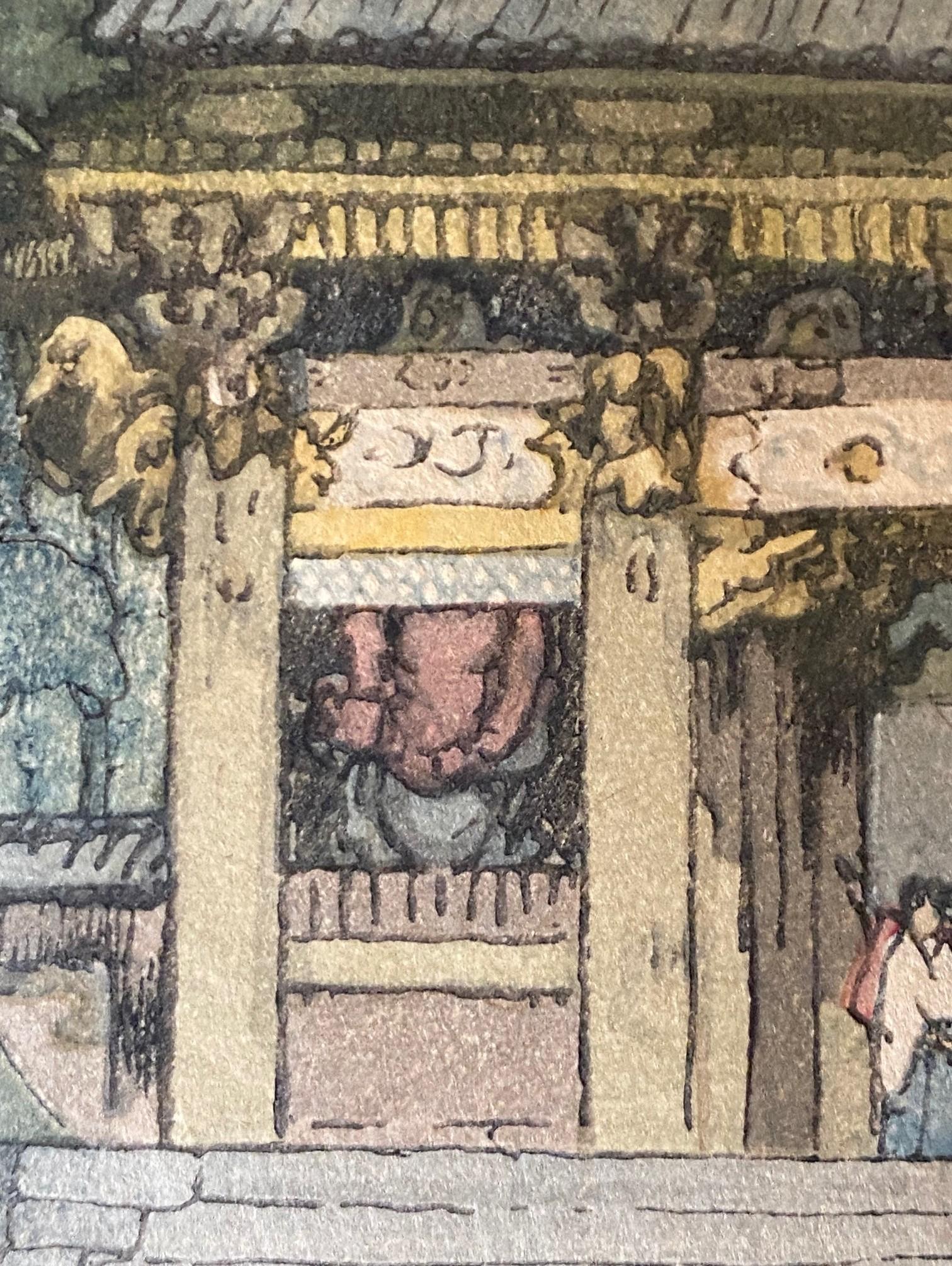 Hiroshi Yoshida Signierter Japanischer Farbholzschnitt Toshogu-Schrein mit Jizuri-Siegel im Angebot 6