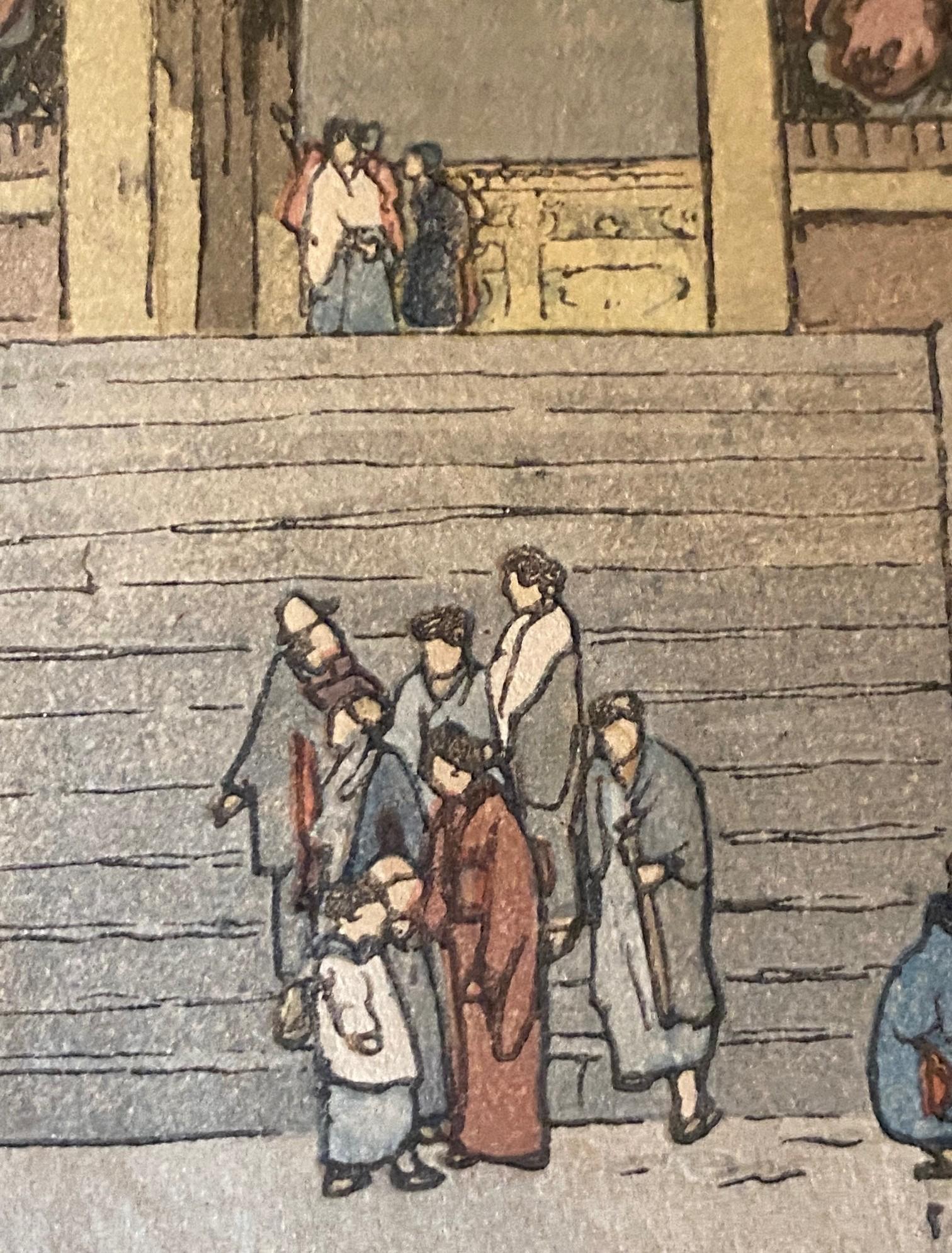 Hiroshi Yoshida Signierter Japanischer Farbholzschnitt Toshogu-Schrein mit Jizuri-Siegel im Angebot 2