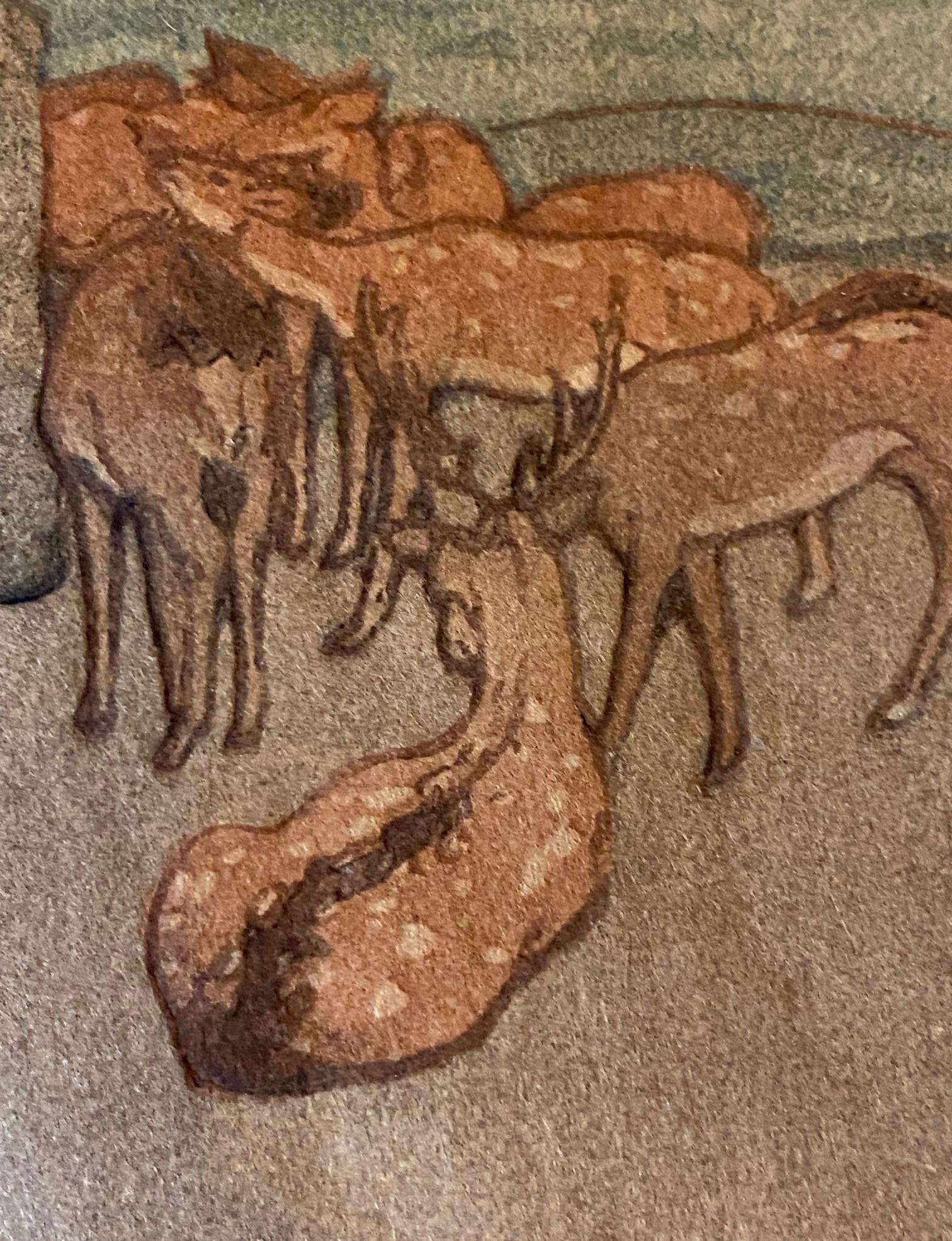 Hiroshi Yoshida Impresión xilográfica japonesa firmada Camino al santuario Kasuga, Jizuri en venta 6