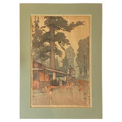 Hiroshi Yoshida Hiroshida Hiroshida, stampa su legno giapponese firmata Via per il Santuario di Kasuga, Jizuri