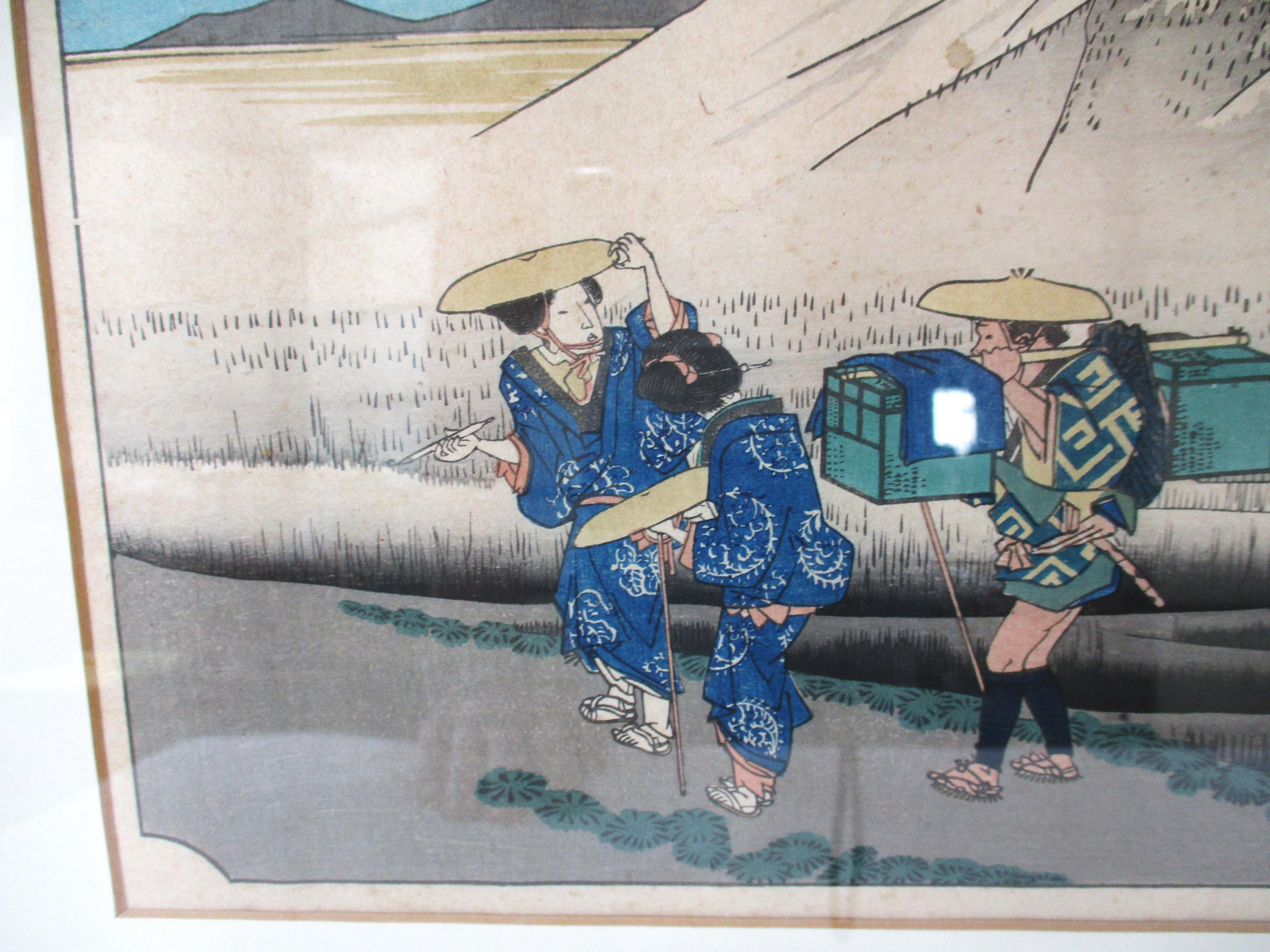 Hiroshige Ando Japanischer Farbholzschnitt Bi Shigehirofujiyasu (Edo) im Angebot